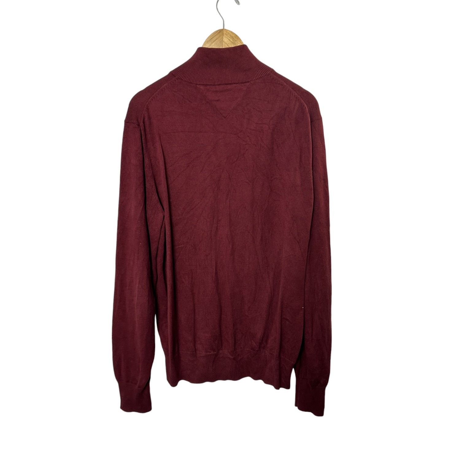Tommy Hilfiger Tommy Hilfiger Maroon 1/4 Zip Long Sleeve Pullover Size L Size US L / EU 52-54 / 3 - 6 Thumbnail