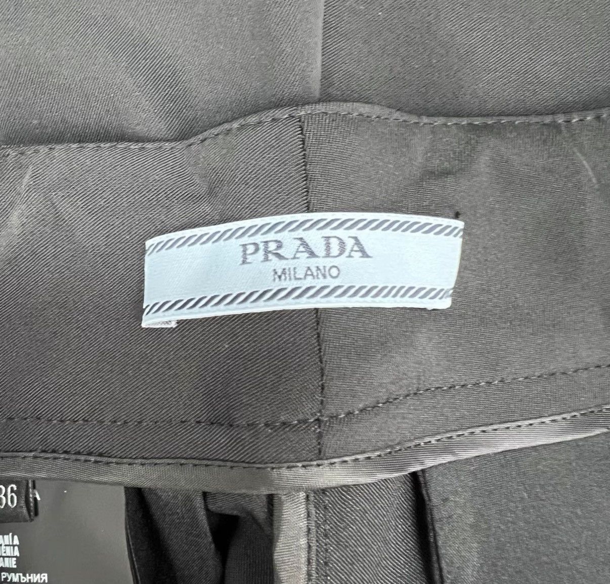 Prada Prada Black Wide-Leg Suit Trousers K12 Size 25" / US 0 / IT 36 - 6 Thumbnail