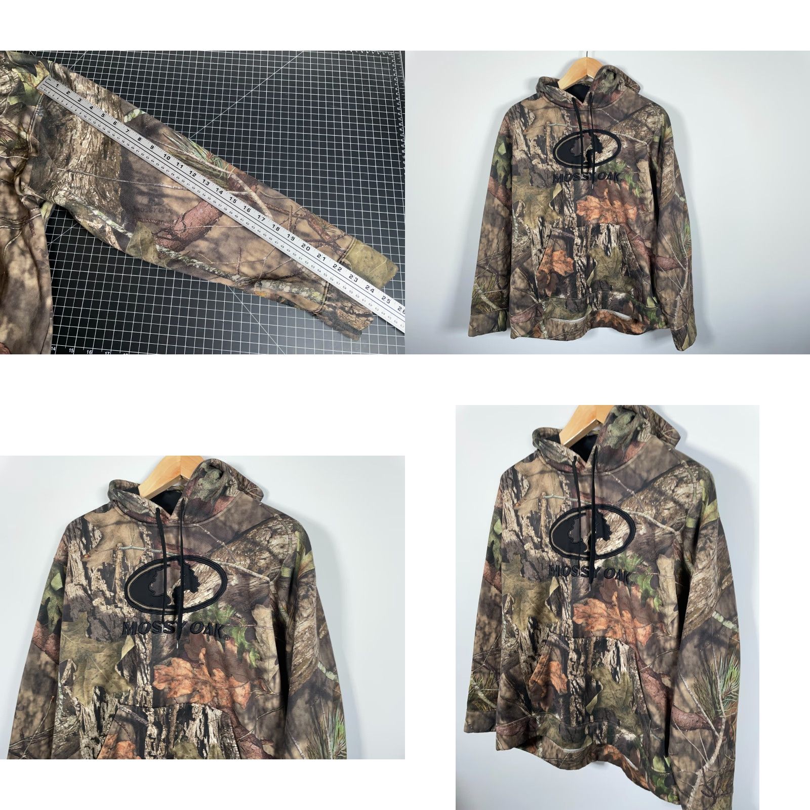 Vintage Mossy Oak Camo Hoodie Men's XL Brown Camouflage Embroidered Logo Sweatshirt Size US XL / EU 56 / 4 - 8 Thumbnail
