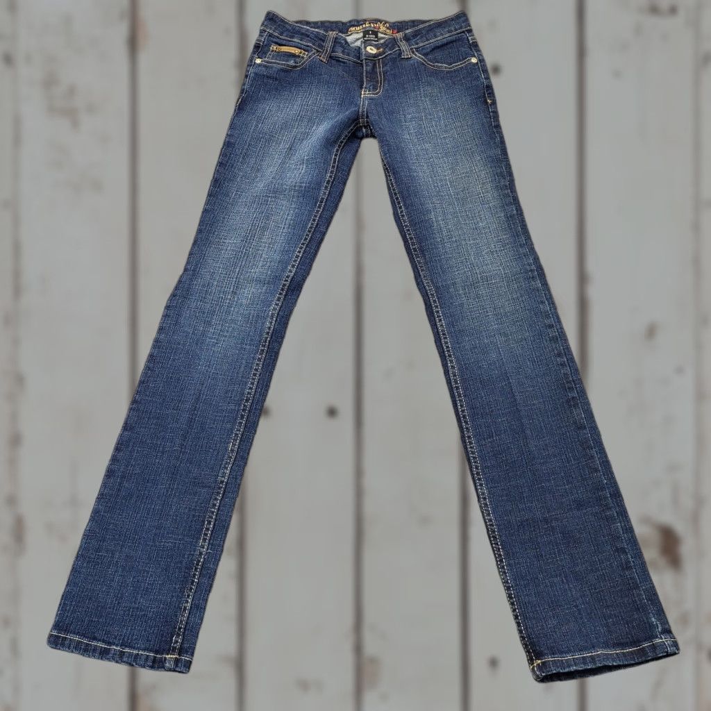 Southpole Southpole Jeans Women Bootcut Dark Wash Low Rise Blue Cotton Blend Size 1 Regular 5-Pocket Logo Hip Hop 90s Compatible Denim Jeans Size 25" / US 0 / IT 36 - 1 Thumbnail