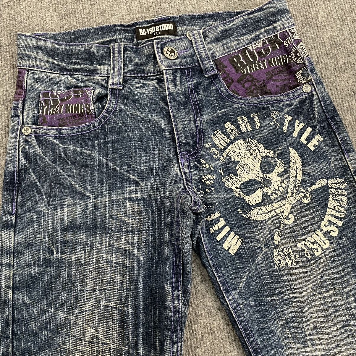 Japanese Brand Ba-Tsu Studio Denim Pants Skull Design if six was nine Size US 26 / EU 42 - 3 Thumbnail