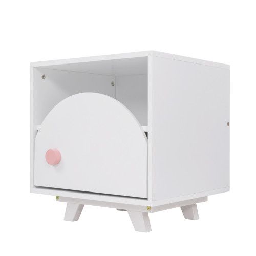 Designer × Homemade Wooden Nightstand with a Drawer and an Open Storage,End Tabl Size US L / EU 52-54 / 3 - 2 Thumbnail