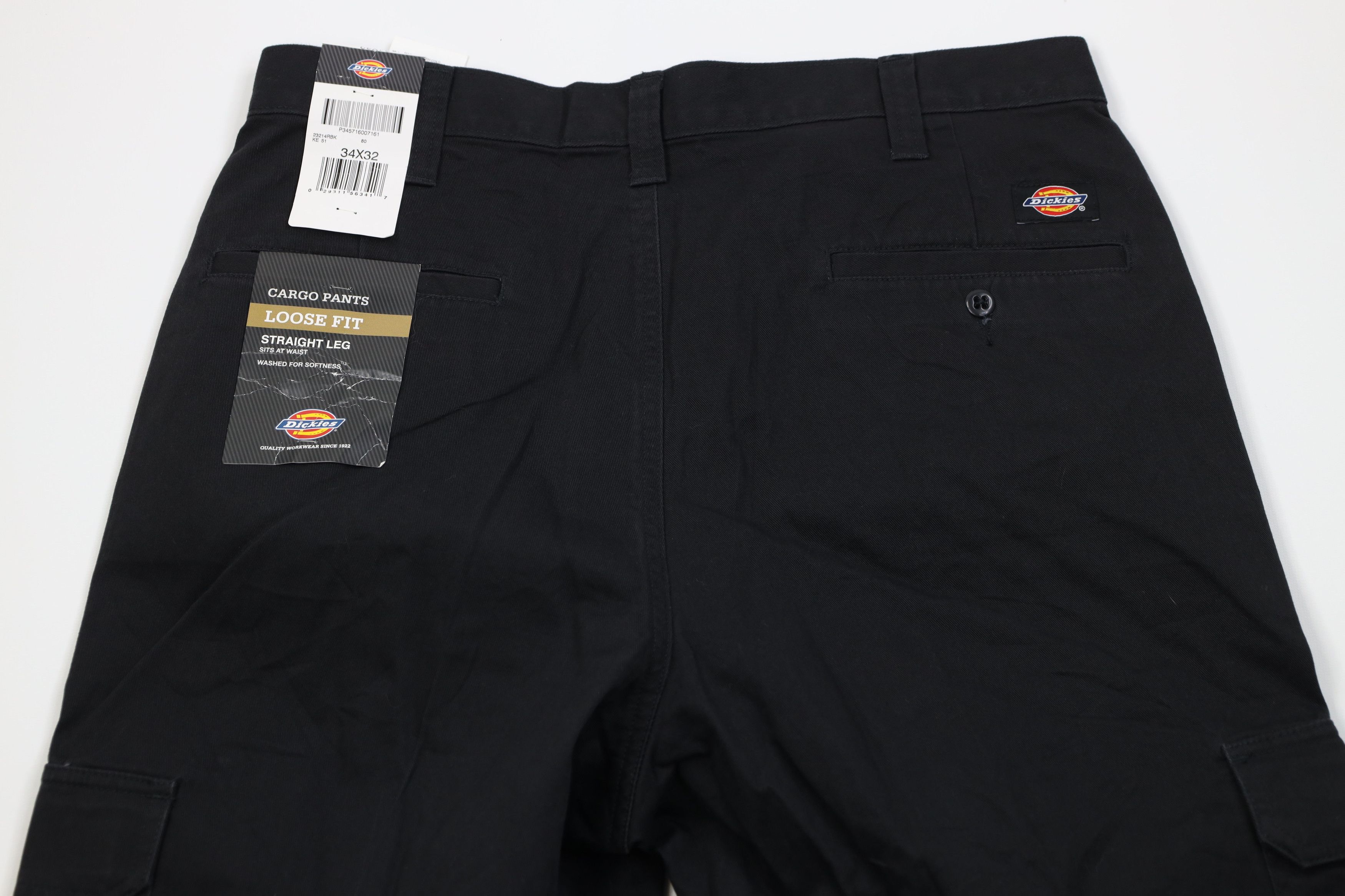Deadstock Vintage Y2K Dickies Fit Wide Leg Cargo Pants Black