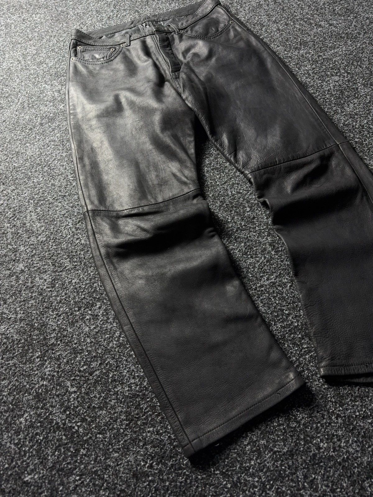 Y2K Vintage Leather Pants Opium Style Alt Biker USA Rare
