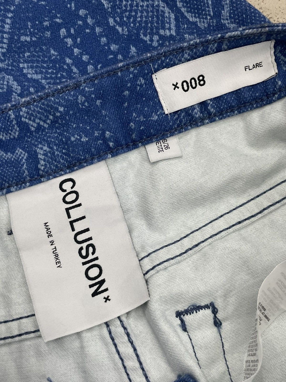 Tornado Mart Collision Denim Snake Skin Flare Pants Japanese Fashion Size US 26 / EU 42 - 17 Thumbnail