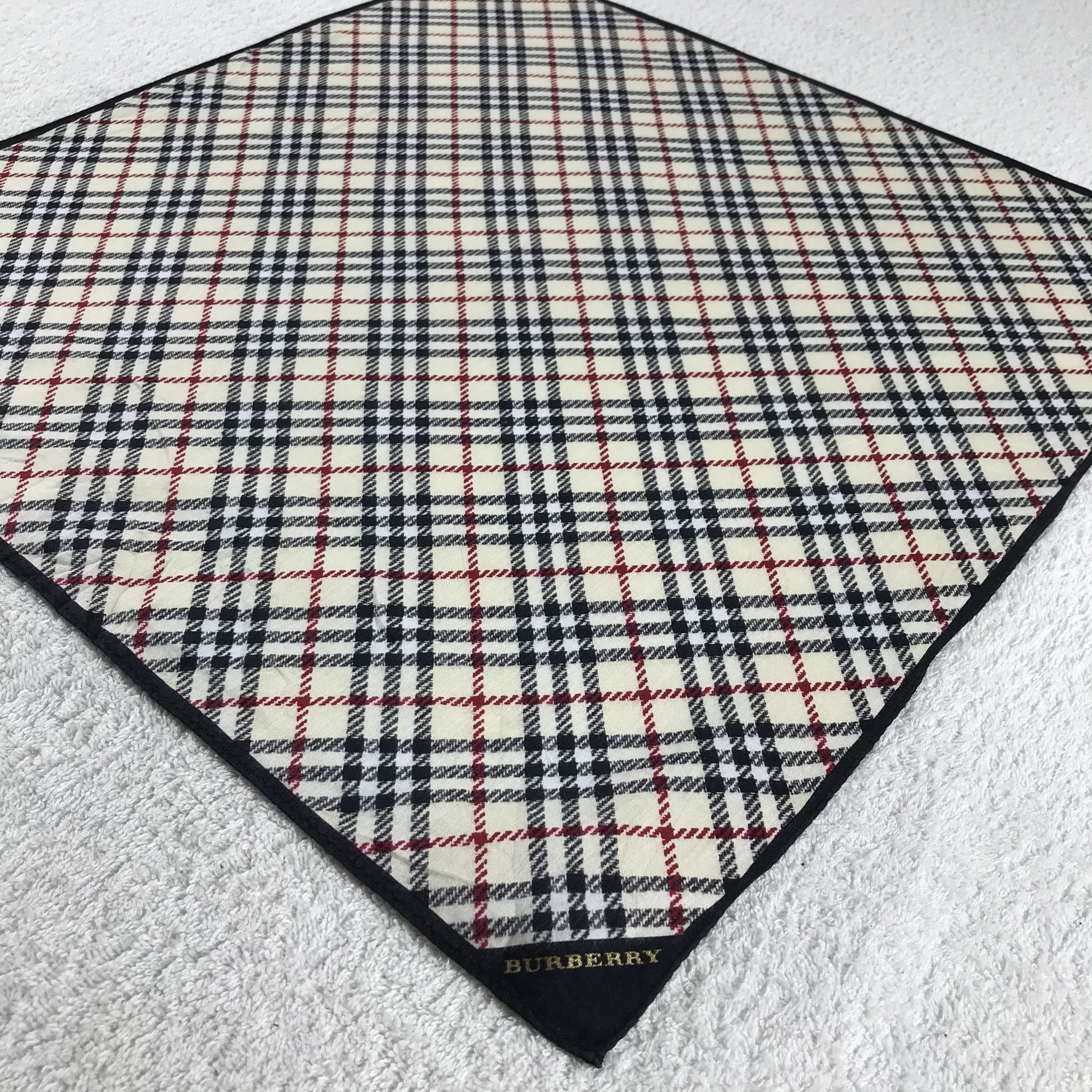 Burberry × Vintage Burberry Bandana / Handkerchief / Neckerchief - S151 Size ONE SIZE - 2 Thumbnail