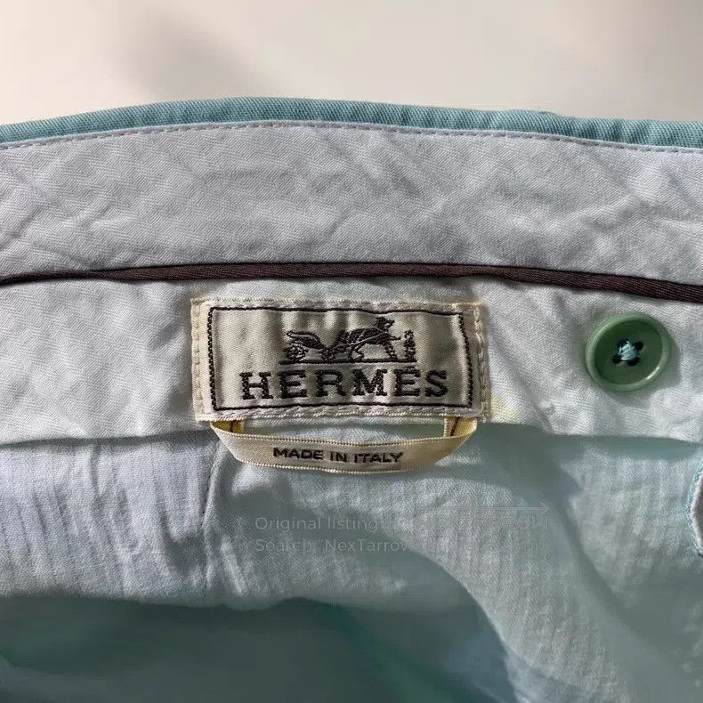 Hermes Hermes Solid Color Mid Rise Zipper Straight Leg Casual Pan Size US 44 / EU 60 - 3 Thumbnail