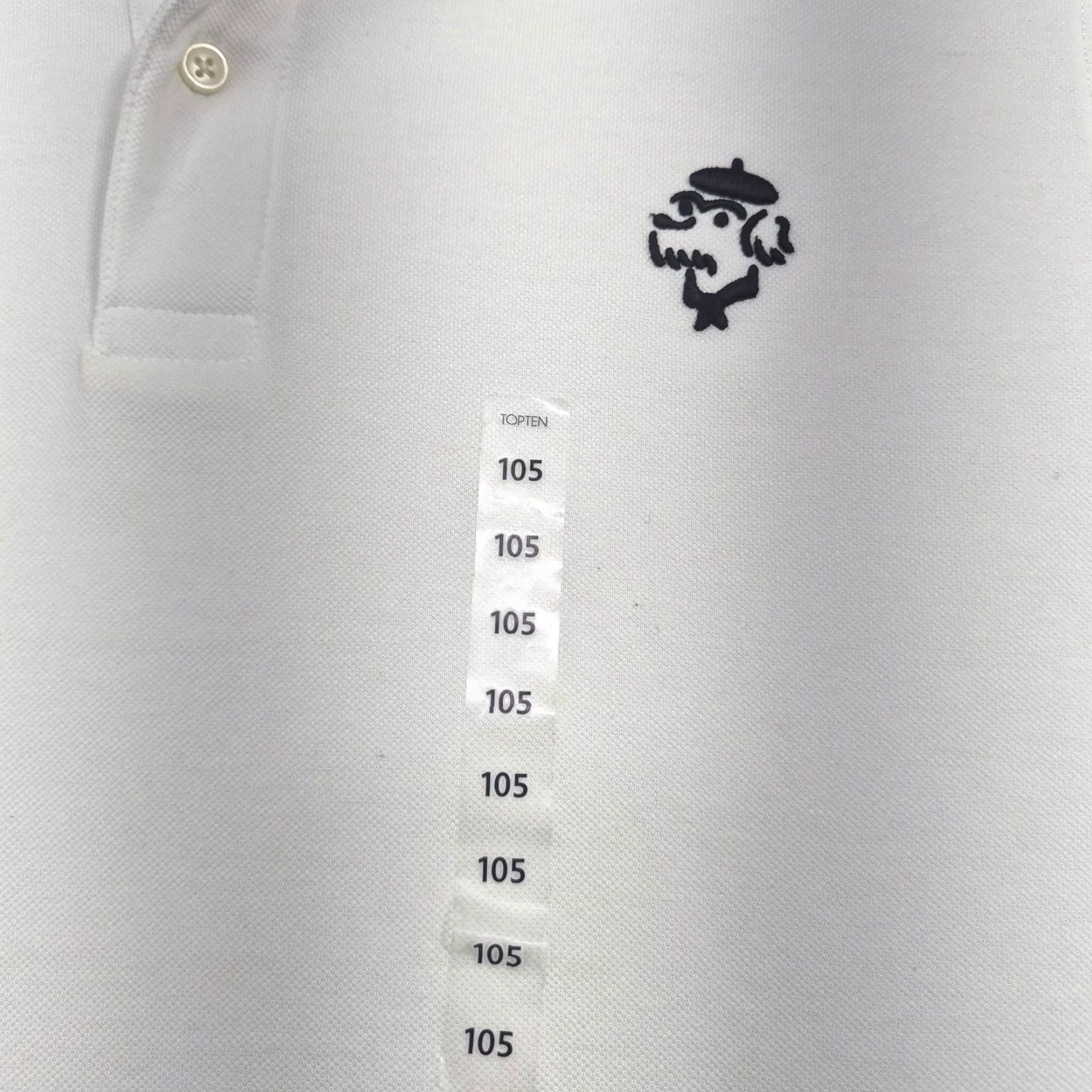 Vintage TOPTEN Polo Golf Shirt Mens Large White Tipped Collar Easy Care Tagless Casual Size US L / EU 52-54 / 3 - 7 Thumbnail