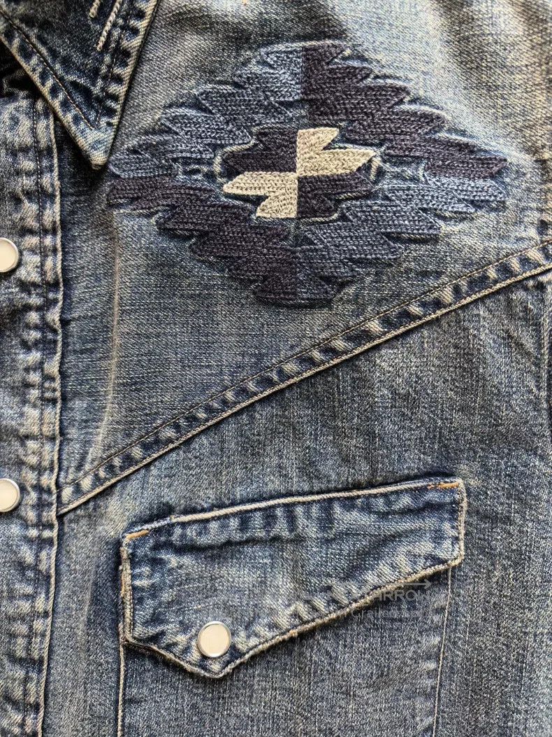 RRL Ralph Lauren RRL Ralph Lauren Embroidered denim shirt Size US M / EU 48-50 / 2 - 6 Thumbnail