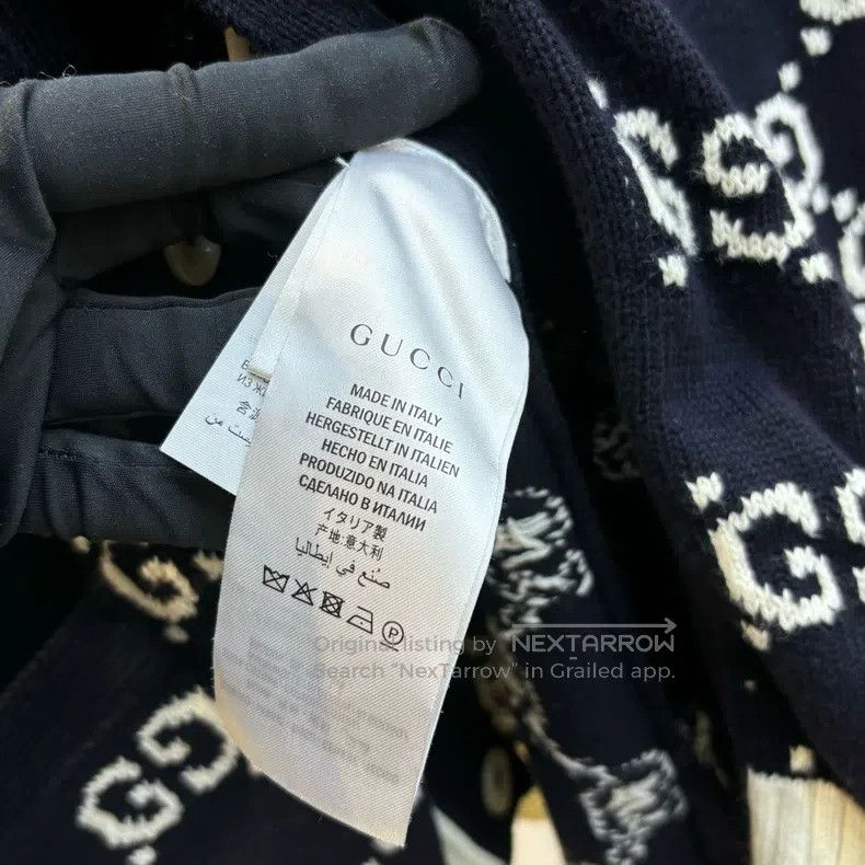 Gucci Gucci SizeOS FW21 Logo stitching V-neck single-breasted kni Size US M / EU 48-50 / 2 - 5 Thumbnail