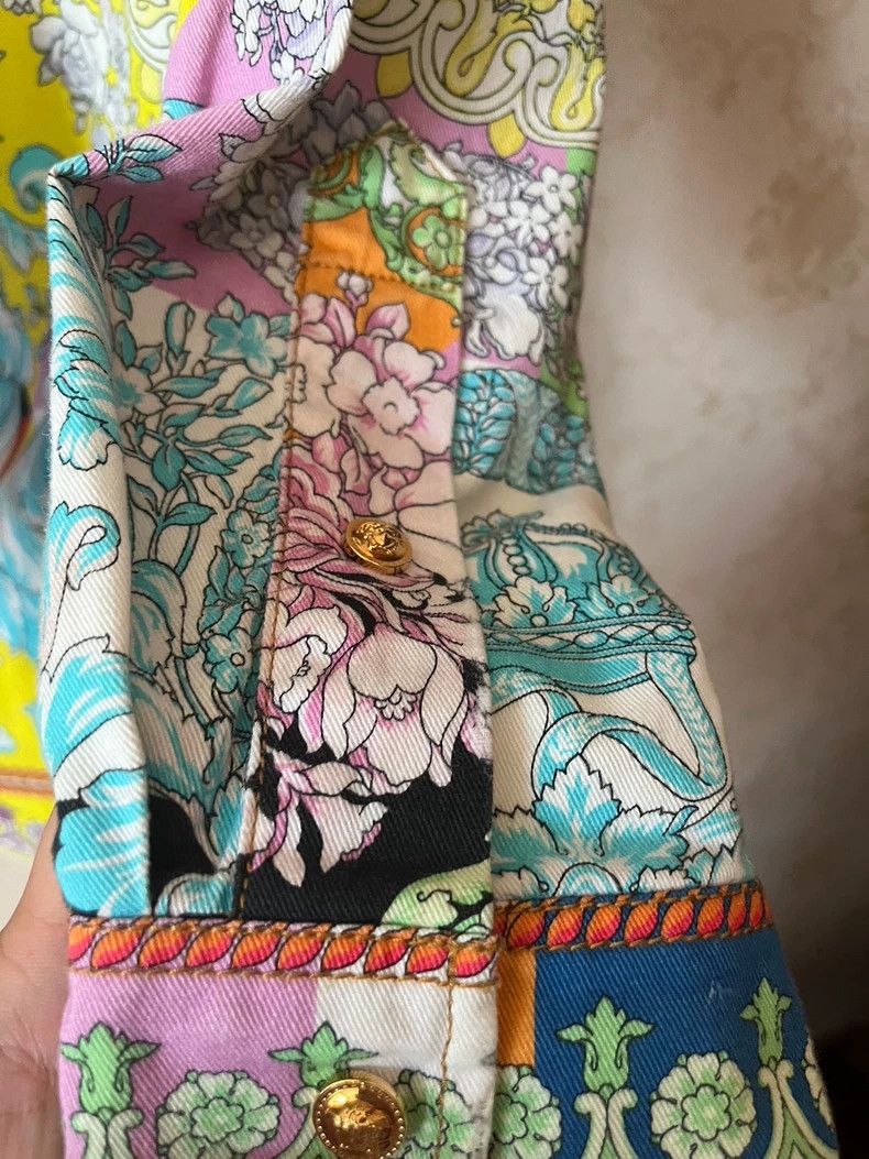 Versace Versace Colorful denim jacket jacket top Size US S / EU 44-46 / 1 - 6 Thumbnail