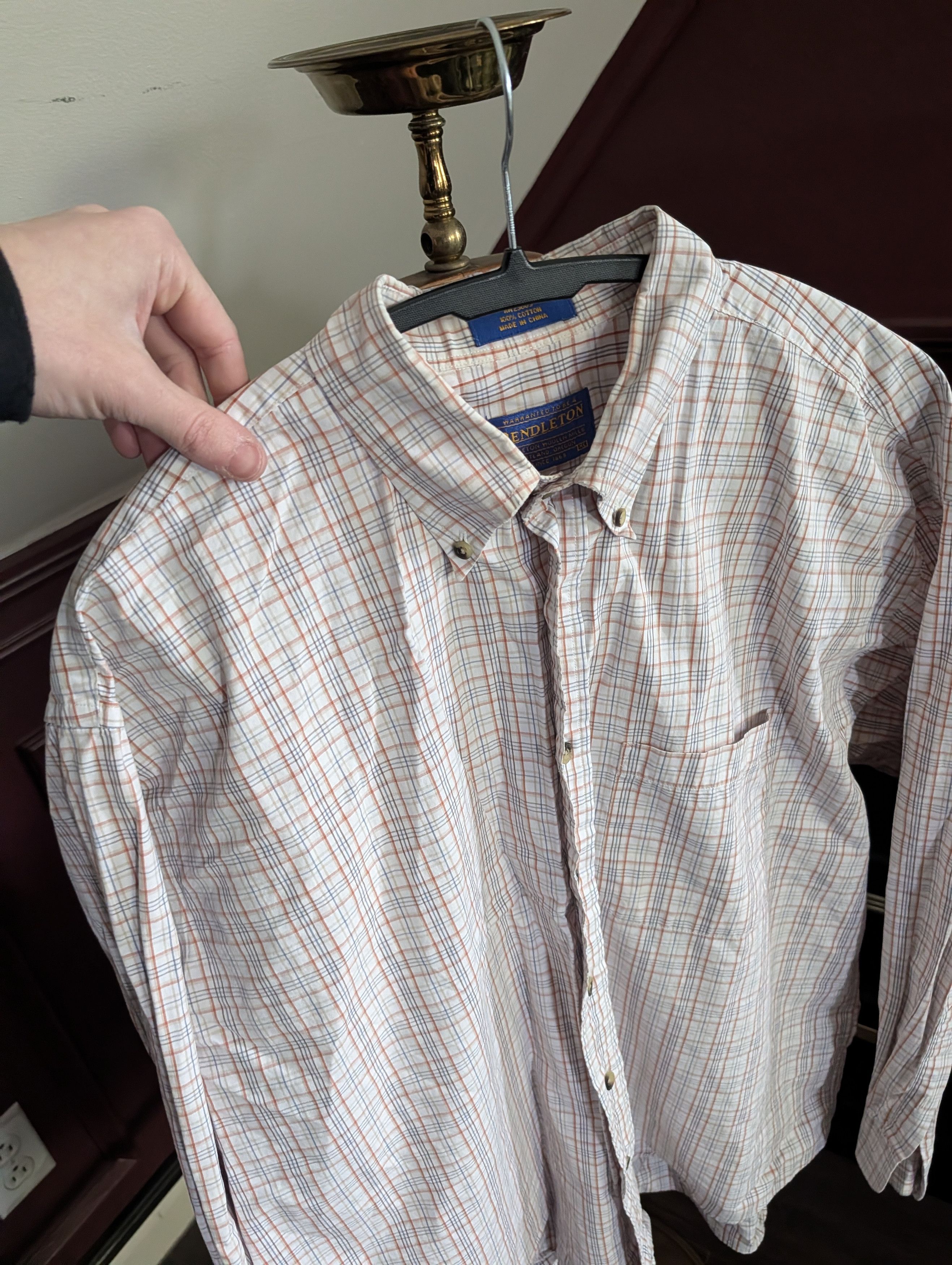 Pendleton Cotton button-down pocket shirt multicolor check XL Size US XL / EU 56 / 4 - 2 Thumbnail