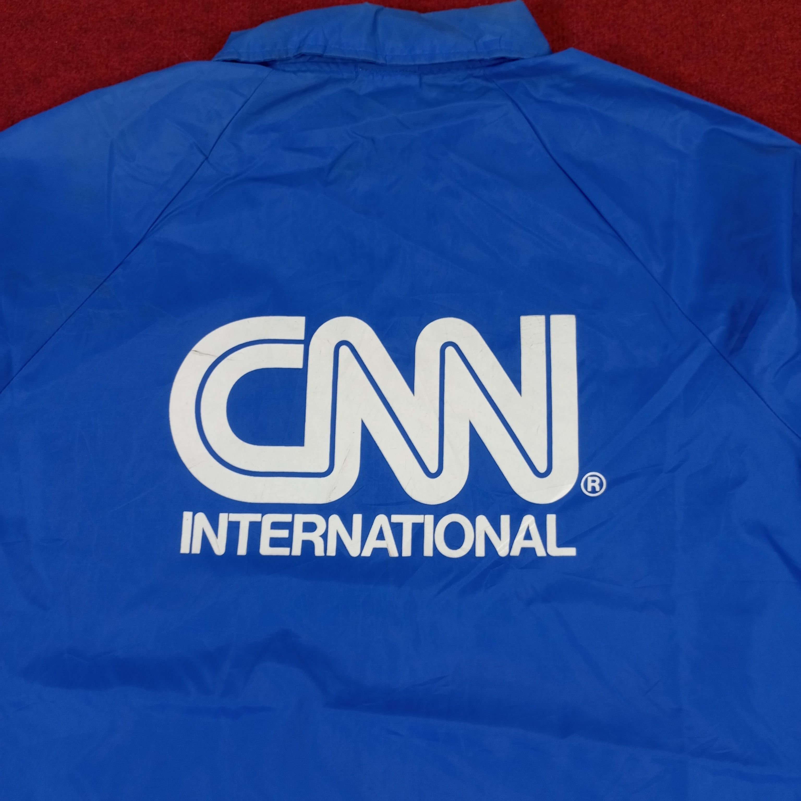 Vintage CNN International American Media News Windbreaker Jacket Size US L / EU 52-54 / 3 - 2 Thumbnail