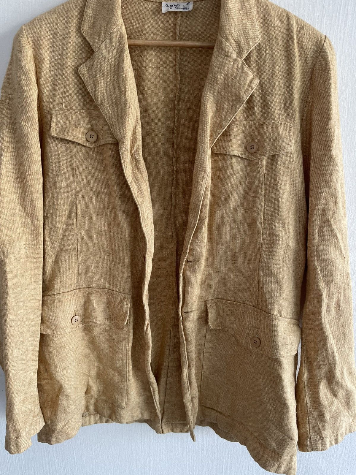 agnes b. Agnes b Linen Blazer Jacket Size XL / US 12-14 / IT 48-50 - 4 Thumbnail