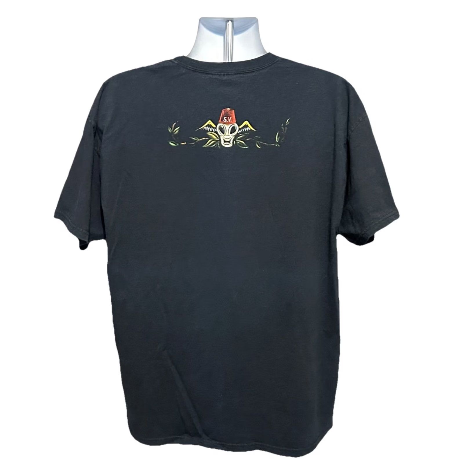 Vintage VINTAGE Steve Vai Fire Garden Cover Shirt Men XL Black Short Sleeve Double Sided Size US XL / EU 56 / 4 - 2 Thumbnail