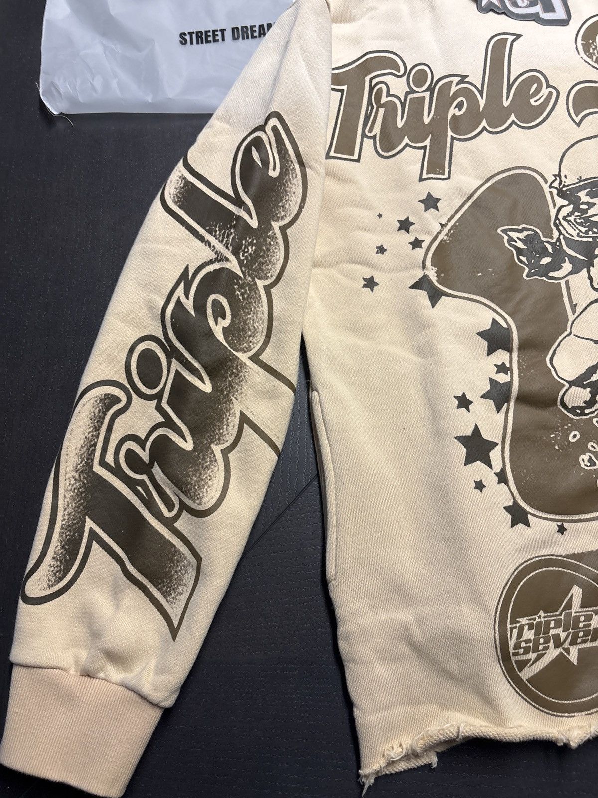 Vintage Triple sevens allstar football brown hoodie Size US XXL / EU 58 / 5 - 3 Thumbnail