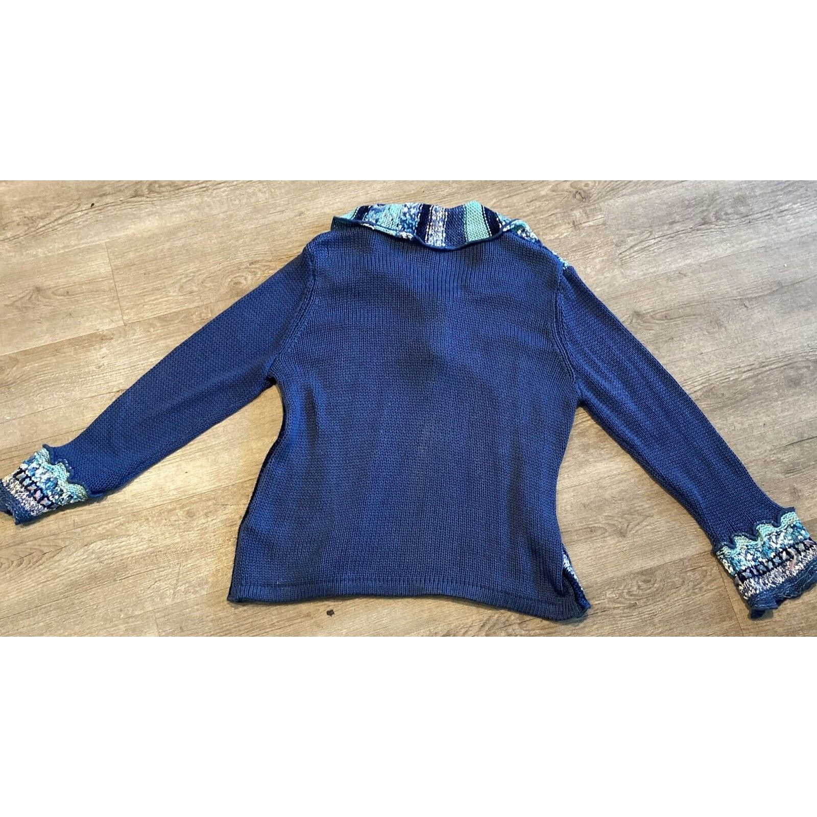 Parkhurst Vtg Parkhurst Decorative Cardigan Sweater Cotton -LG Size L / US 10 / IT 46 - 9 Thumbnail