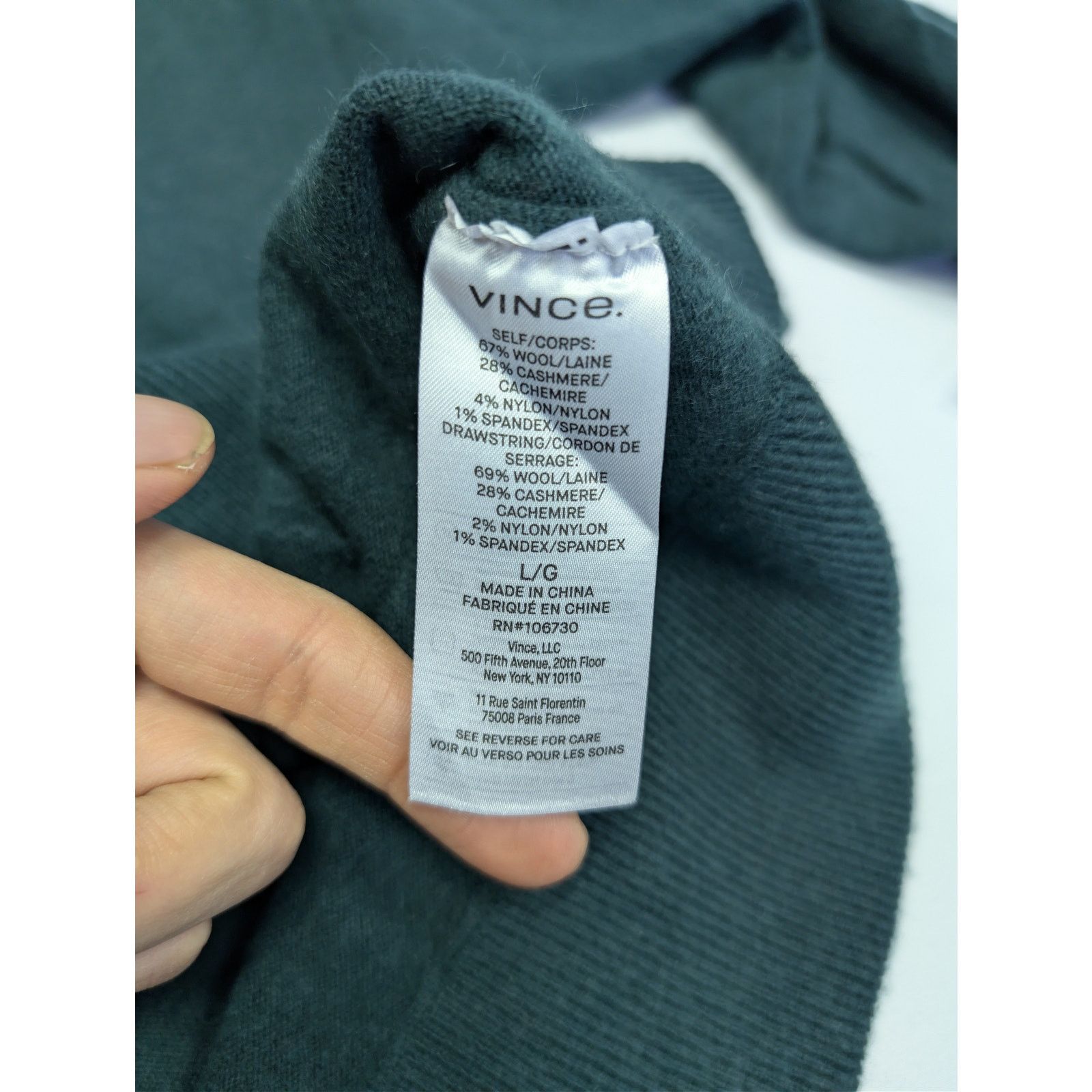 Vince o1rshd1 CC20 Wool-blend hoodie in Forest Green Size US L / EU 52-54 / 3 - 17 Thumbnail