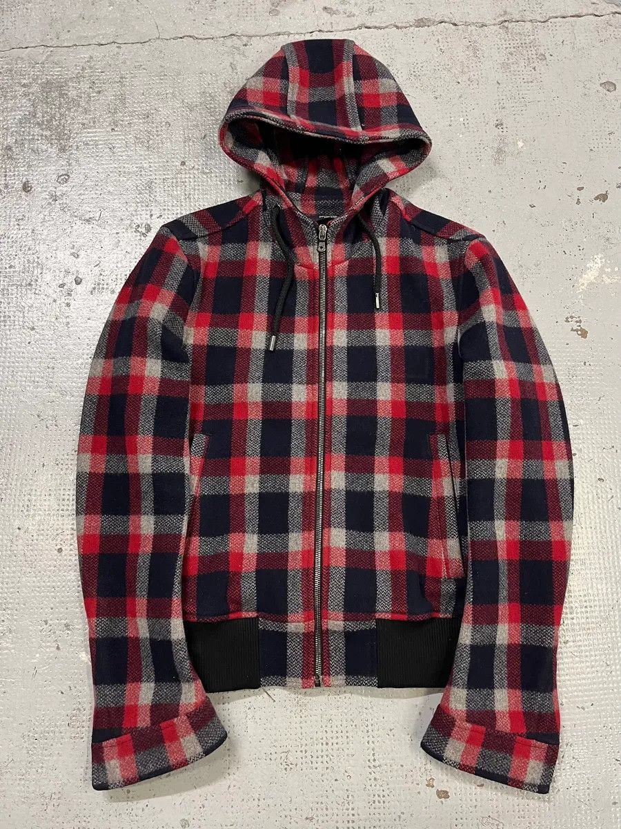 Dolce & Gabbana 2000s Dolce & Gabbana Red & Blue Tartan Hooded Jacket Size US S / EU 44-46 / 1 - 4 Thumbnail