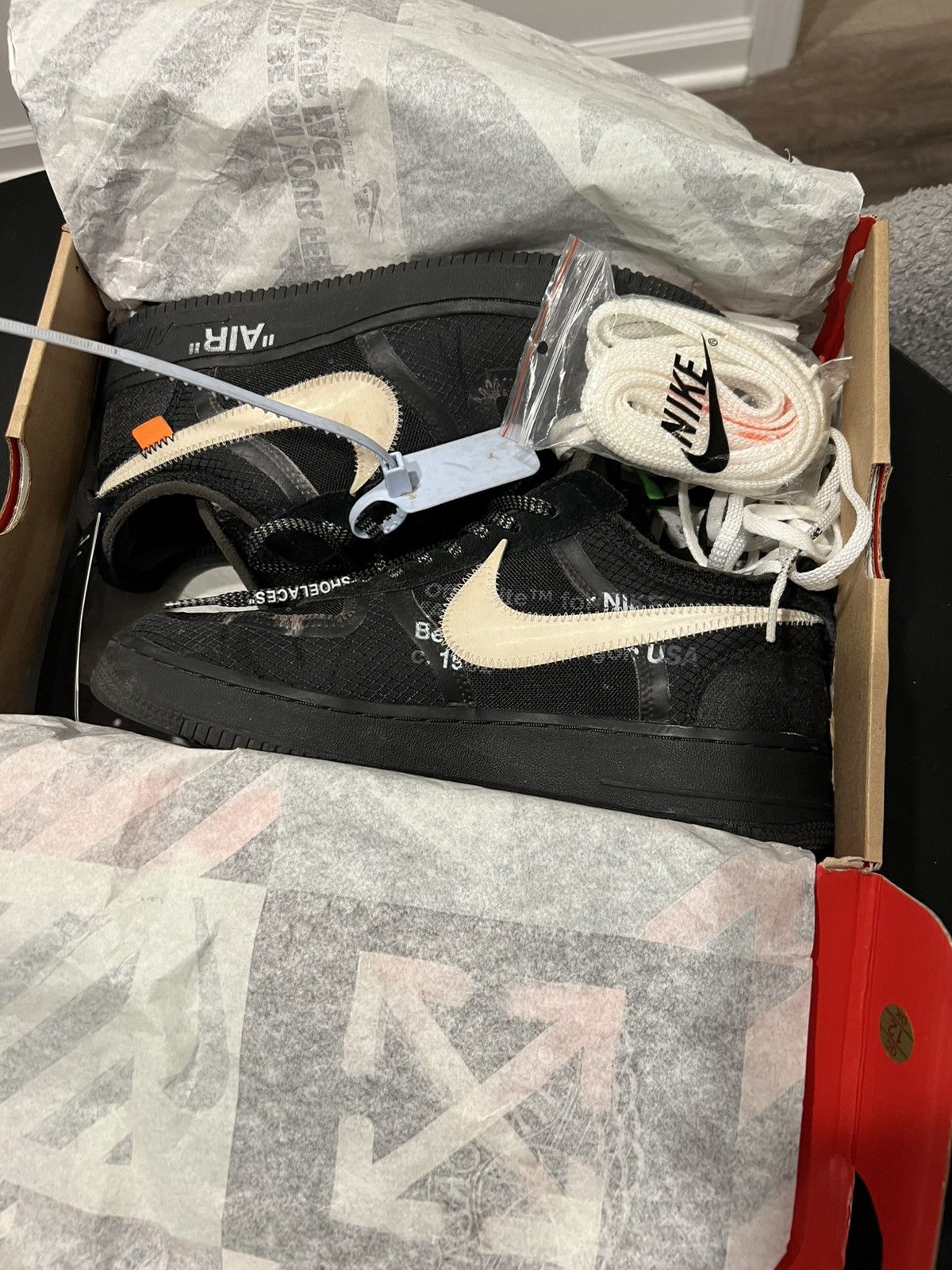 Nike × Off-White Holy Grailed Off White Nike Air Forces Size US 9.5 / EU 42-43 - 3 Thumbnail