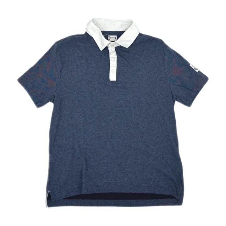 Moncler Moncler Blue Short-Sleeve Collar Polo Shirt Size US XL / EU 56 / 4 - 1 Thumbnail