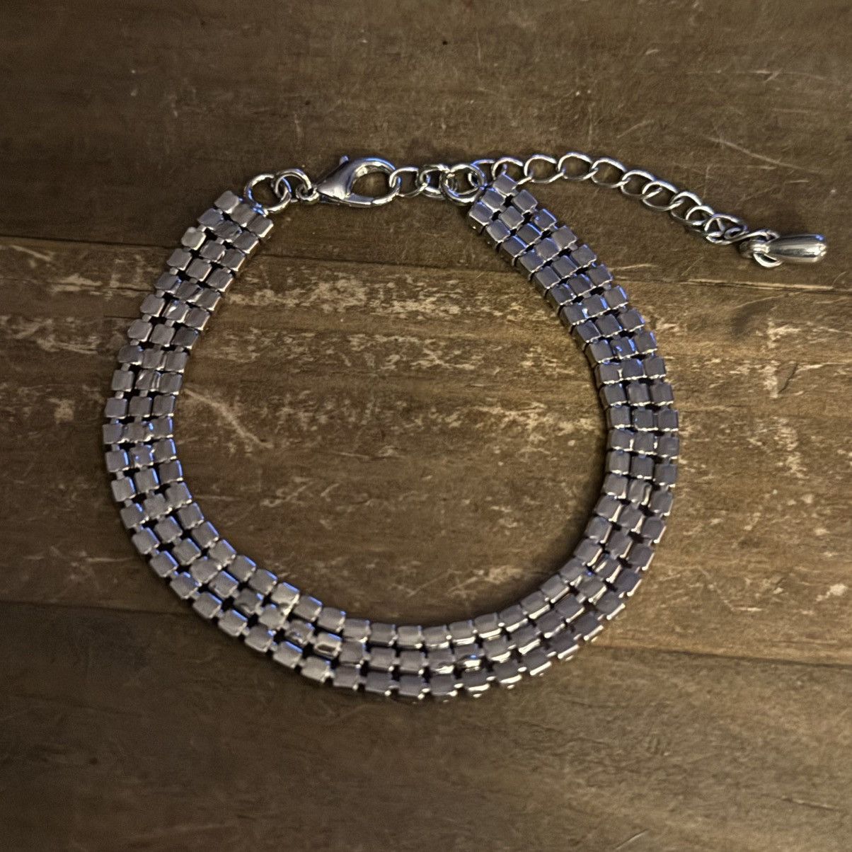Other Silver tone triple row rhinestone tennis bracelet Size ONE SIZE - 4 Thumbnail