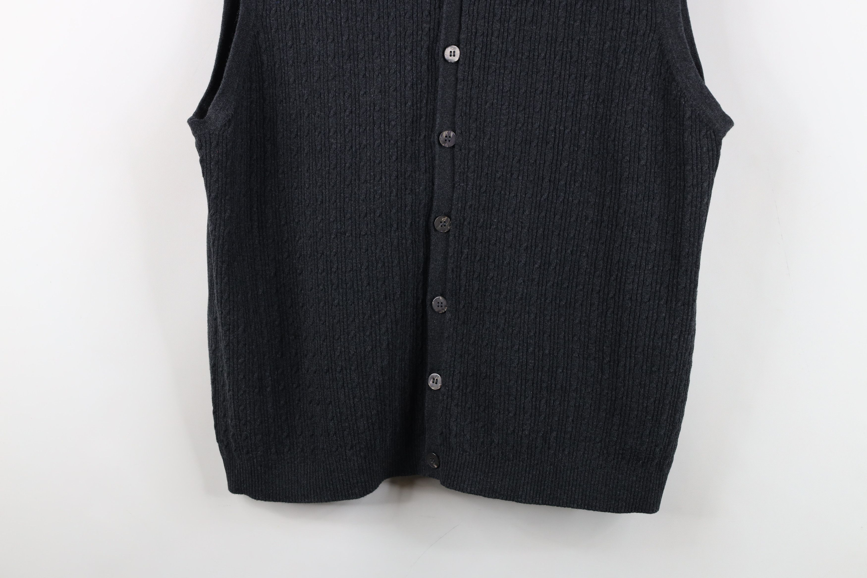 Vintage Vintage 90s Streetwear Knit Button Cardigan Sweater Vest Size US XL / EU 56 / 4 - 3 Thumbnail