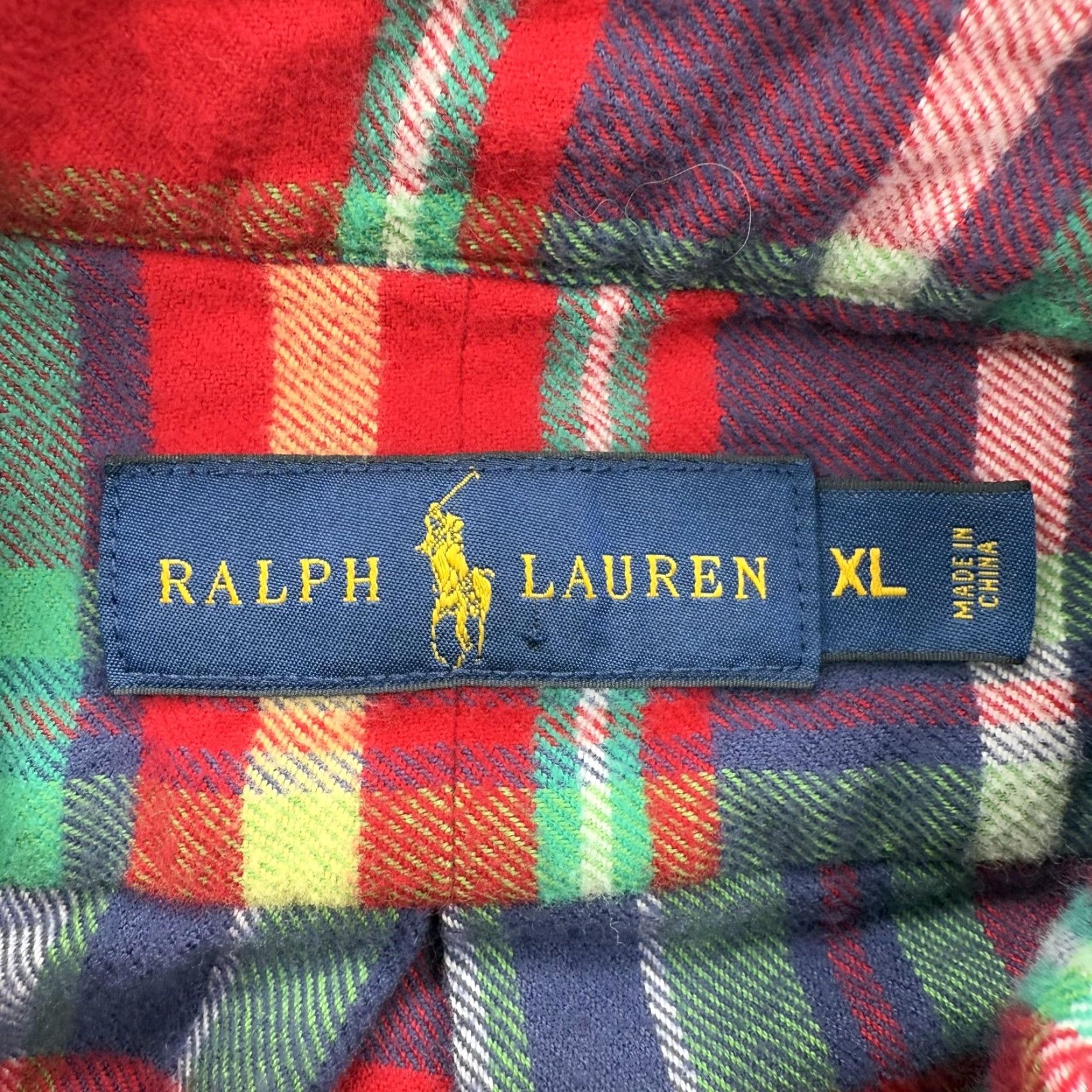 Ralph Lauren Ralph Lauren Shirt Mens XL Red Green Plaid Flannel Button Down Long Sleeve Pony Size US XL / EU 56 / 4 - 3 Thumbnail