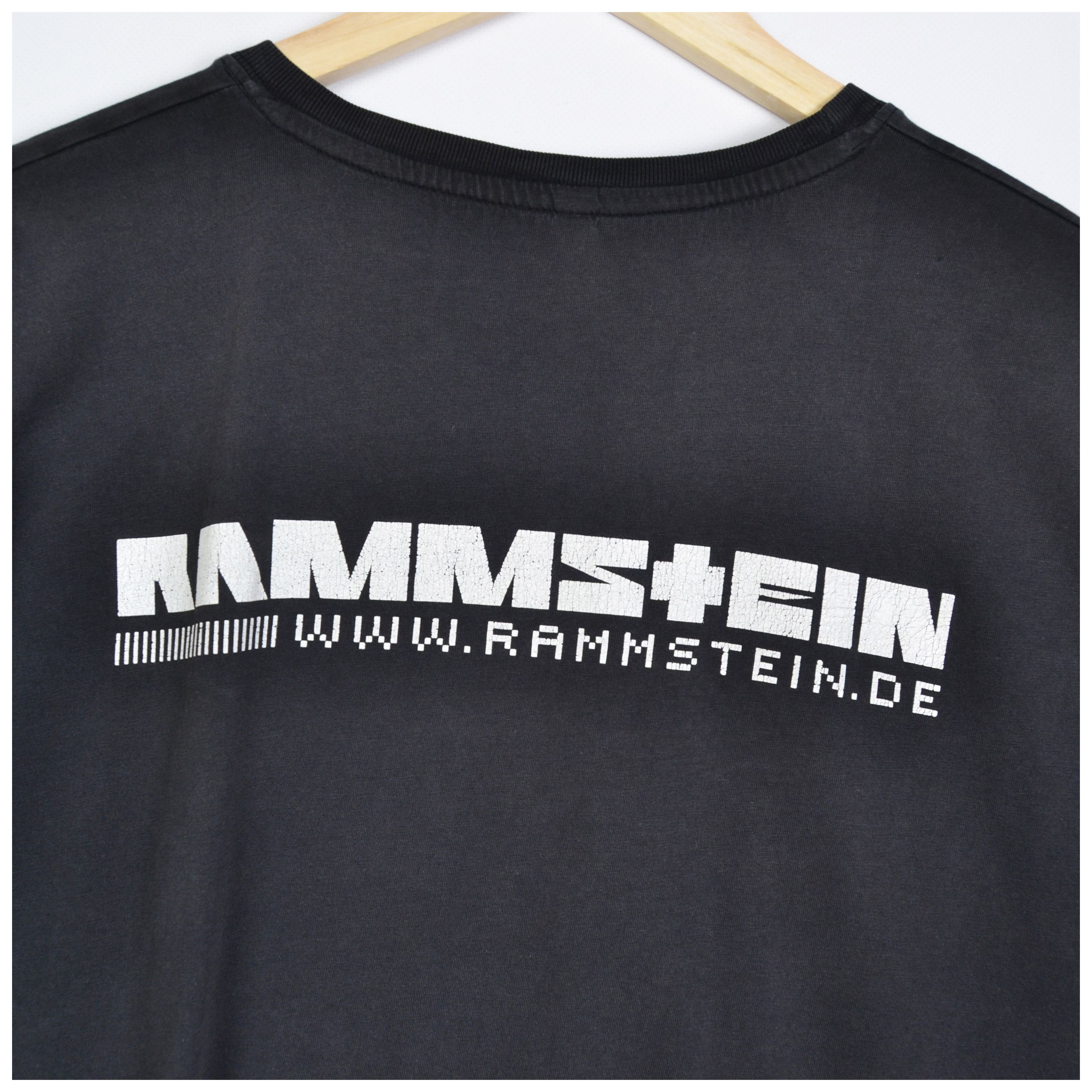 Band Tees Vintage Rammstein T-Shirt In Faded Black Size XL/XXL Size US XXL / EU 58 / 5 - 11 Thumbnail