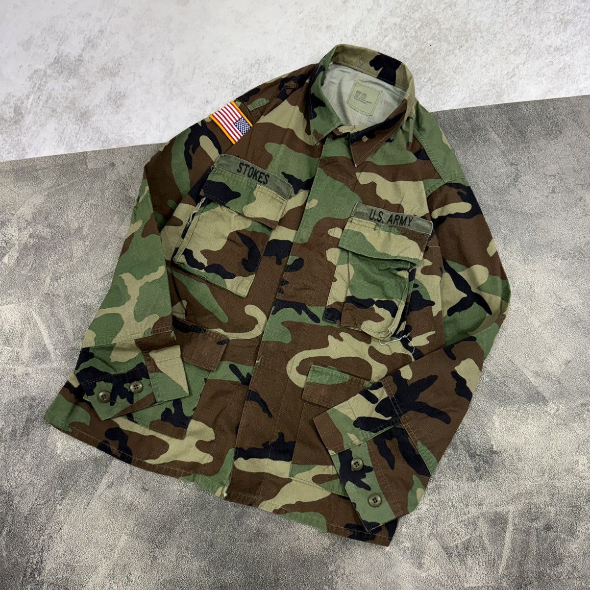 Vintage Vintage US ARMY BDU woodland jacket camouflage ripstop weath Size US XL / EU 56 / 4 - 2 Thumbnail