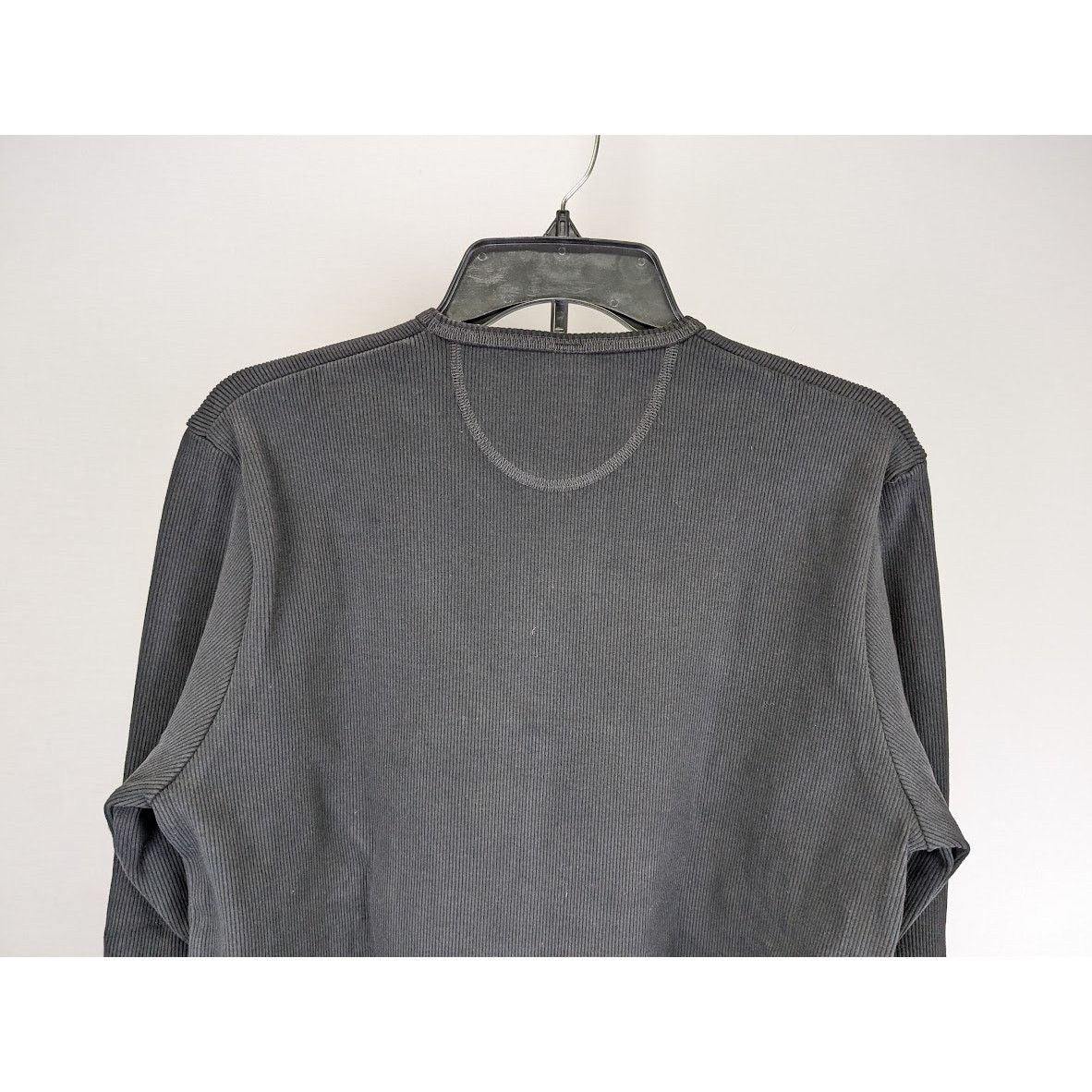 Balenciaga o1rshd1 Ribbed Jersey Stretch E. Long Sleeves Shirt in Black Size US M / EU 48-50 / 2 - 14 Thumbnail