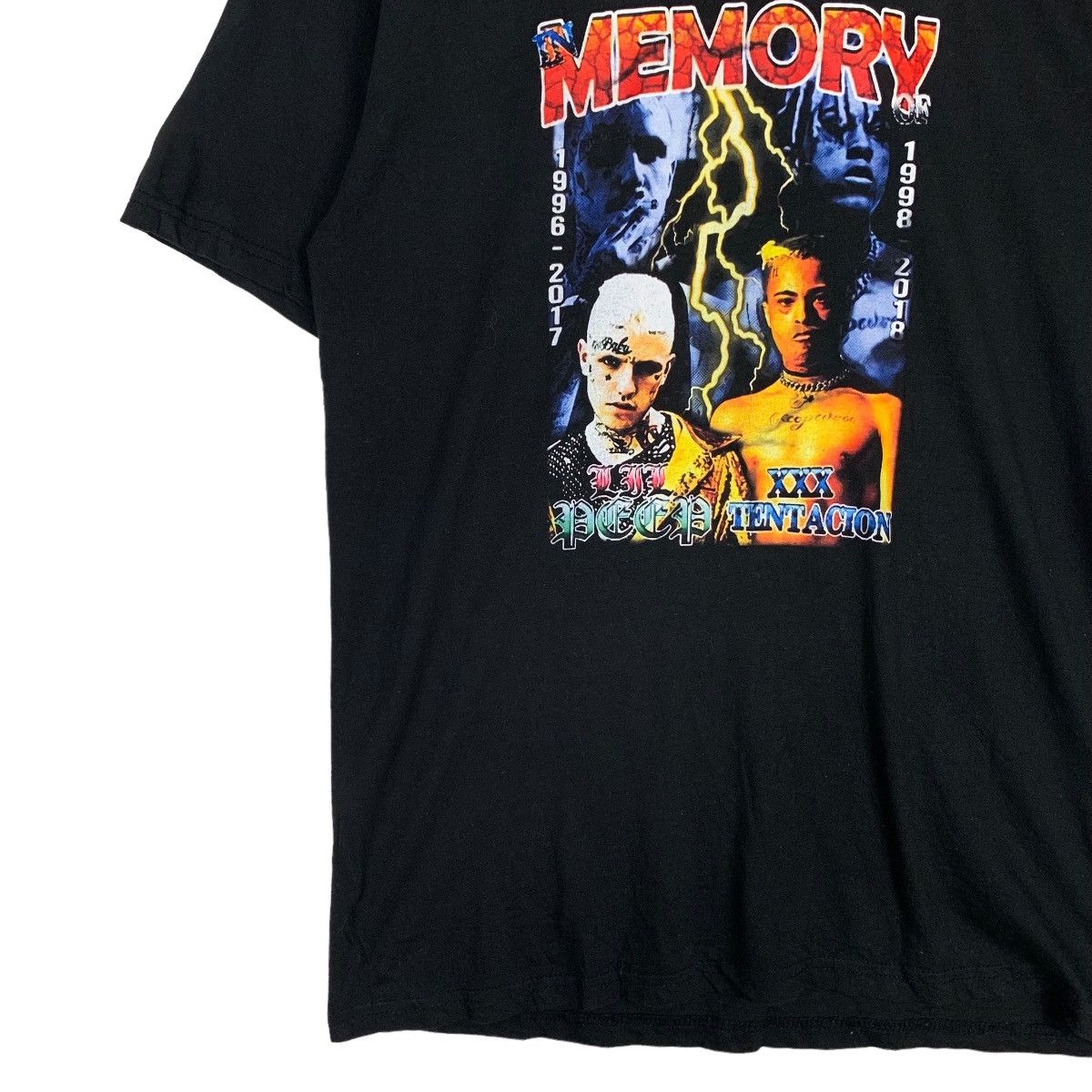 Rap Tees IN MEMORY LIL PEEP & XXX TENTACION PRINTED TEE #0270-C12 Size US L / EU 52-54 / 3 - 4 Thumbnail
