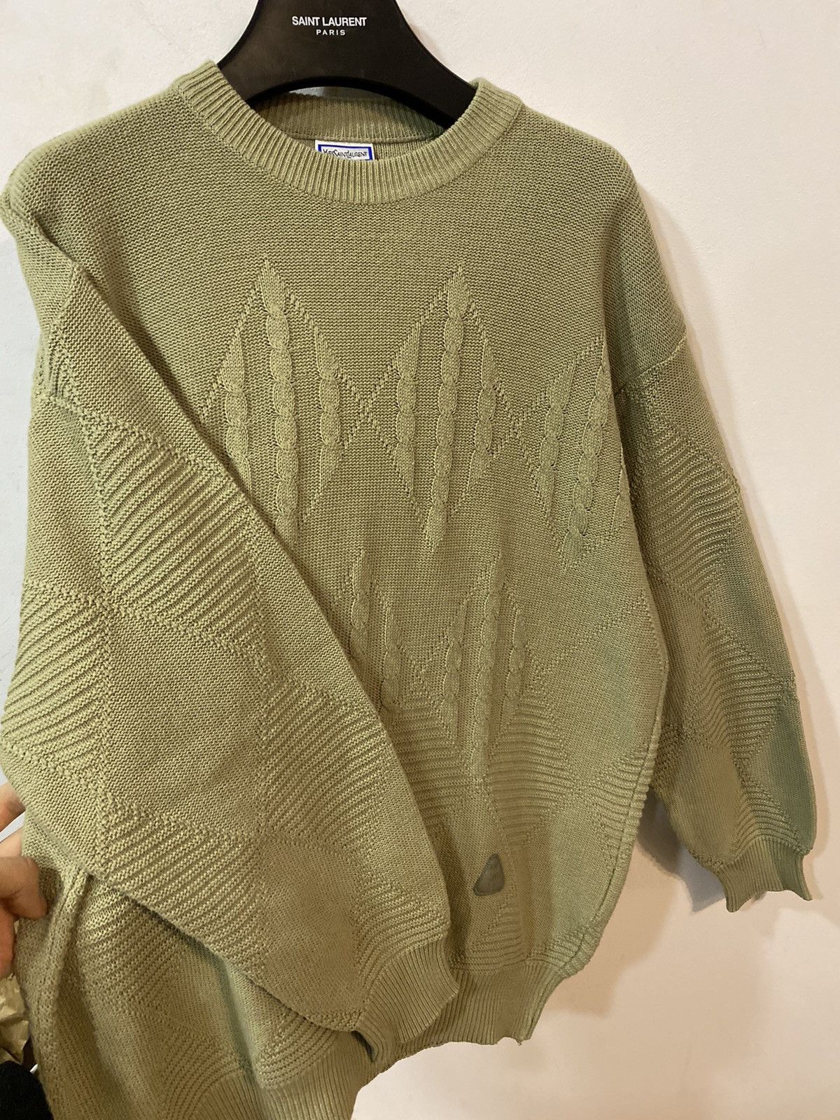 Yves Saint Laurent Beige 90s YSL Sweater Knitted Size US L / EU 52-54 / 3 - 6 Thumbnail
