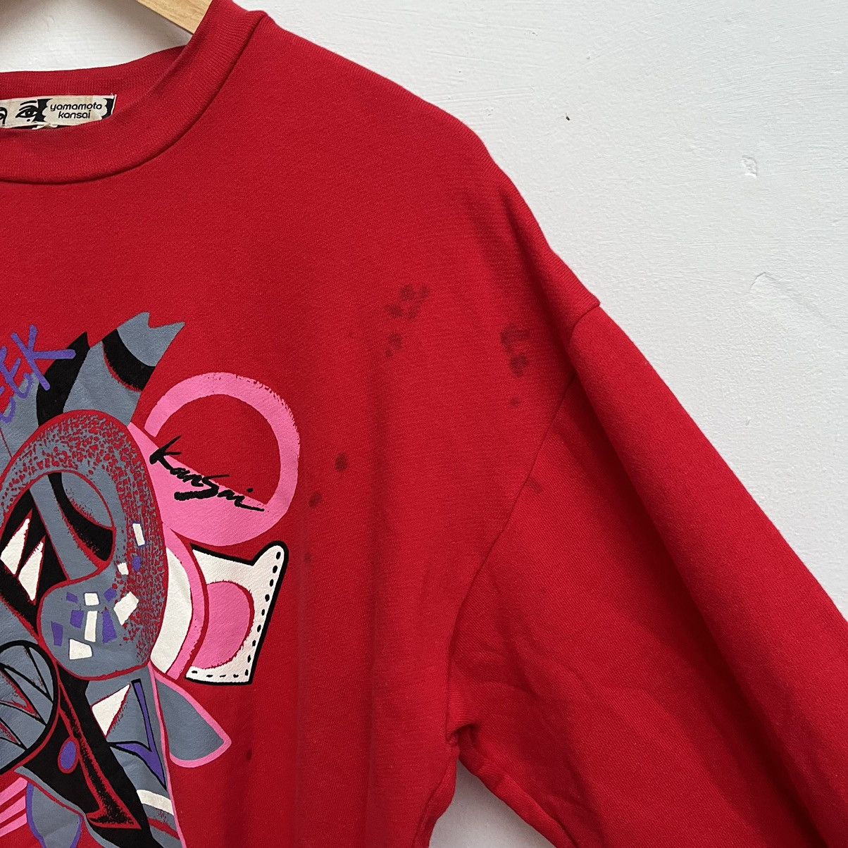 Designer × Kansai Yamamoto 1980,s Kansai Yamamoto Eye Sweatshirt "africa week" Size US L / EU 52-54 / 3 - 10 Thumbnail