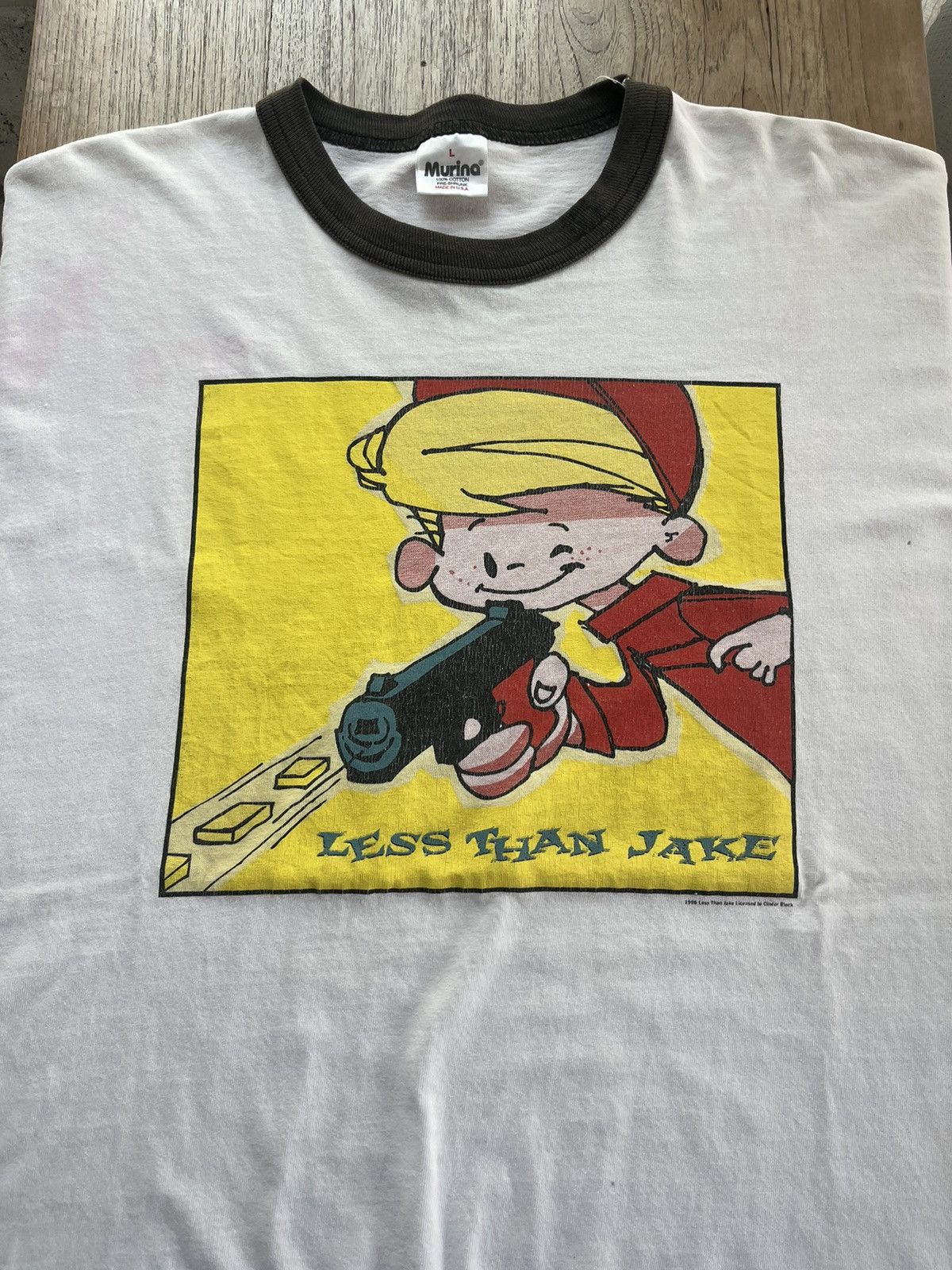Band Tees × Vintage Vintage LESS THAN JAKE 1996’s Ringer Tshirt Size US L / EU 52-54 / 3 - 3 Thumbnail