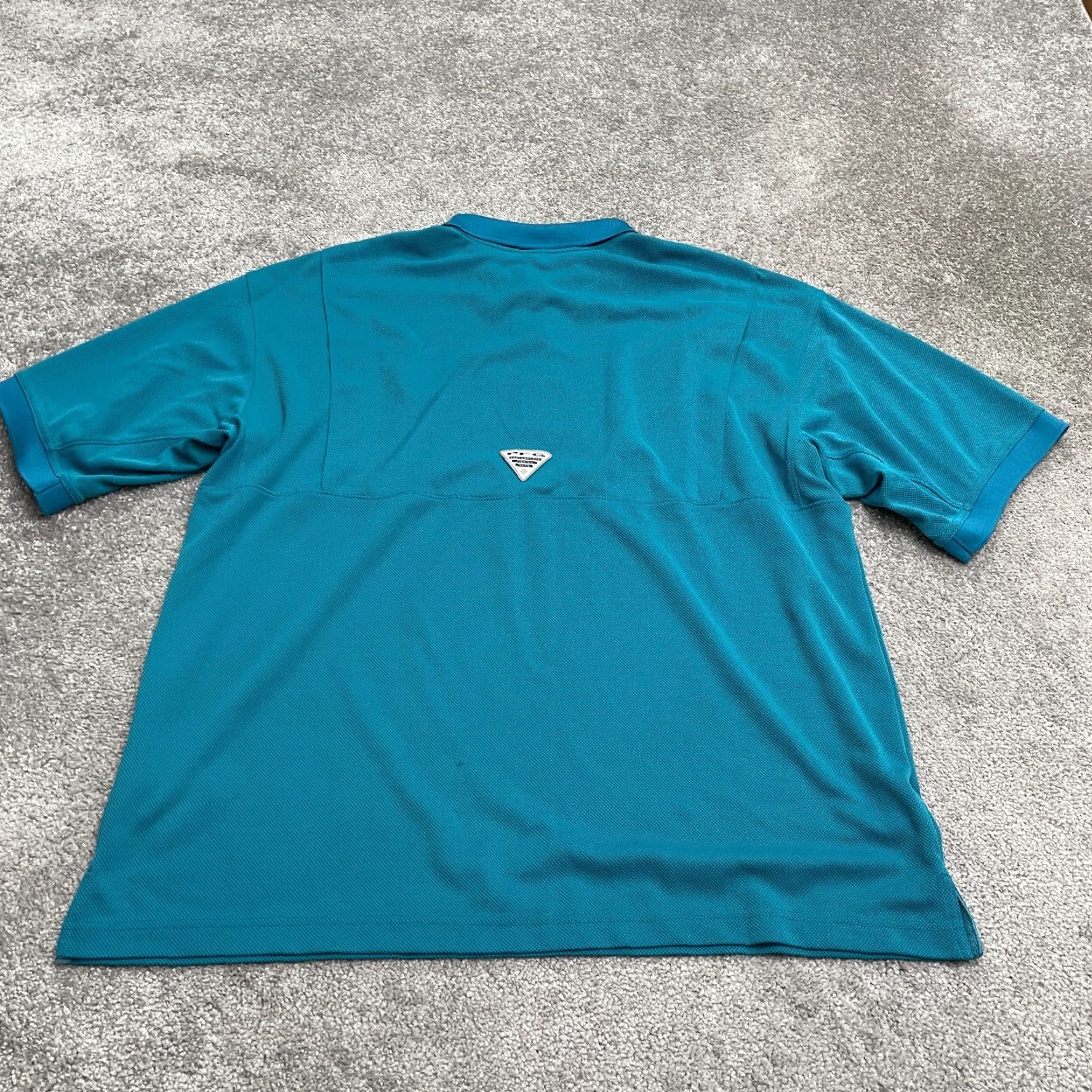 Vintage Columbia PFG Omni Shade Perfect Cast Polo Shirt Mens 2XL Blue Short Sleeve Size US XXL / EU 58 / 5 - 2 Thumbnail