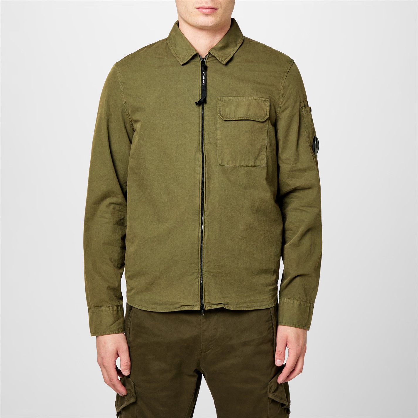 C.P. Company o1g2r1mq0426 Gabardine Lens Long Sleeve Overshirt in Green Size US XS / EU 42 / 0 - 3 Thumbnail
