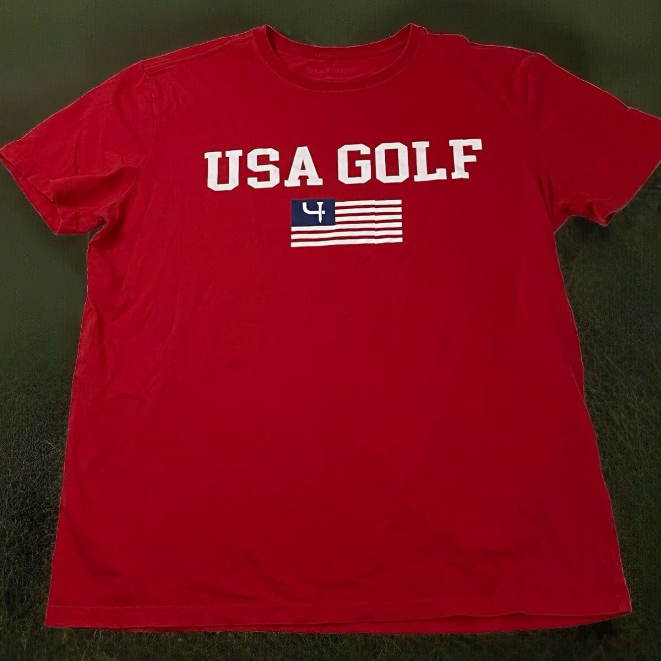 Vintage USA Short Par 4 Mens T Shirt Graphic Red M Regular Crew Neck Short Sleeve Cotton Blend Logo Graphic T Shirt USA Men Size US M / EU 48-50 / 2 - 2 Thumbnail