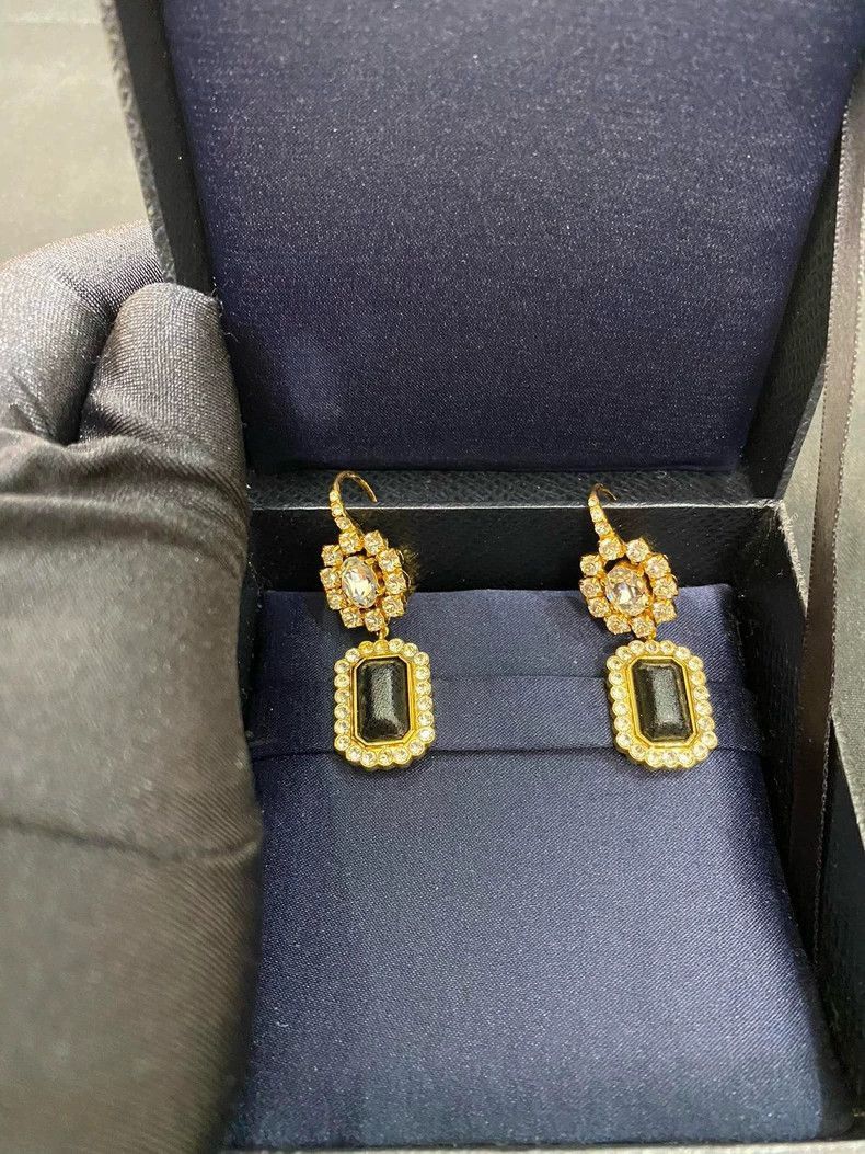 Prada Prada Crystal Drop Earrings with Box -2505 Size ONE SIZE - 4 Thumbnail