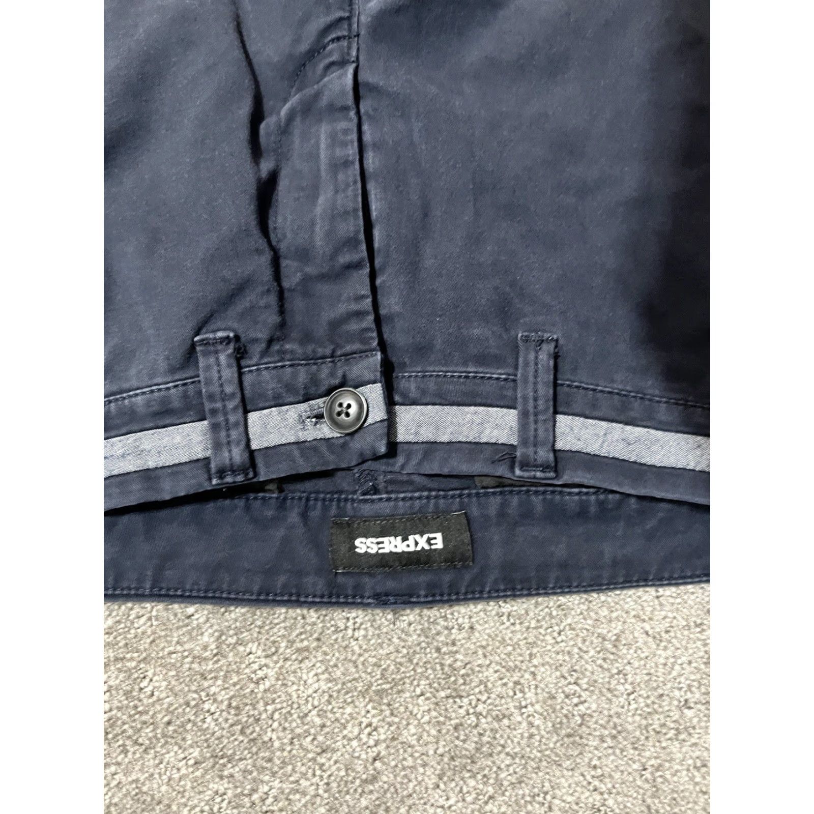 Express Express Stretch 365 Comfort Pants Men's Navy Blue 30x23 Skinny Casual Size US 30 / EU 46 - 5 Thumbnail