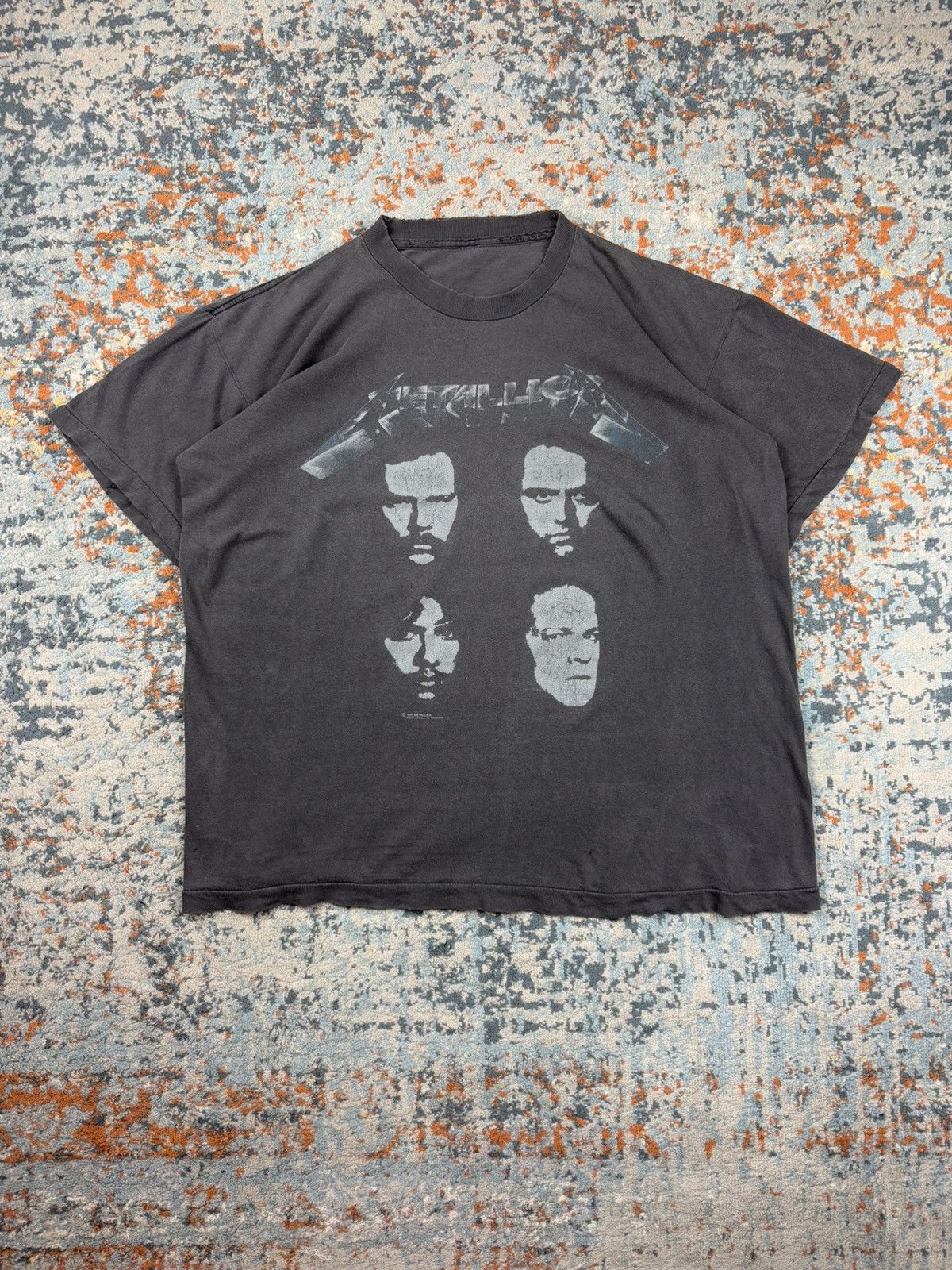 Vintage 1991 Metallica black album tour worn to perfection