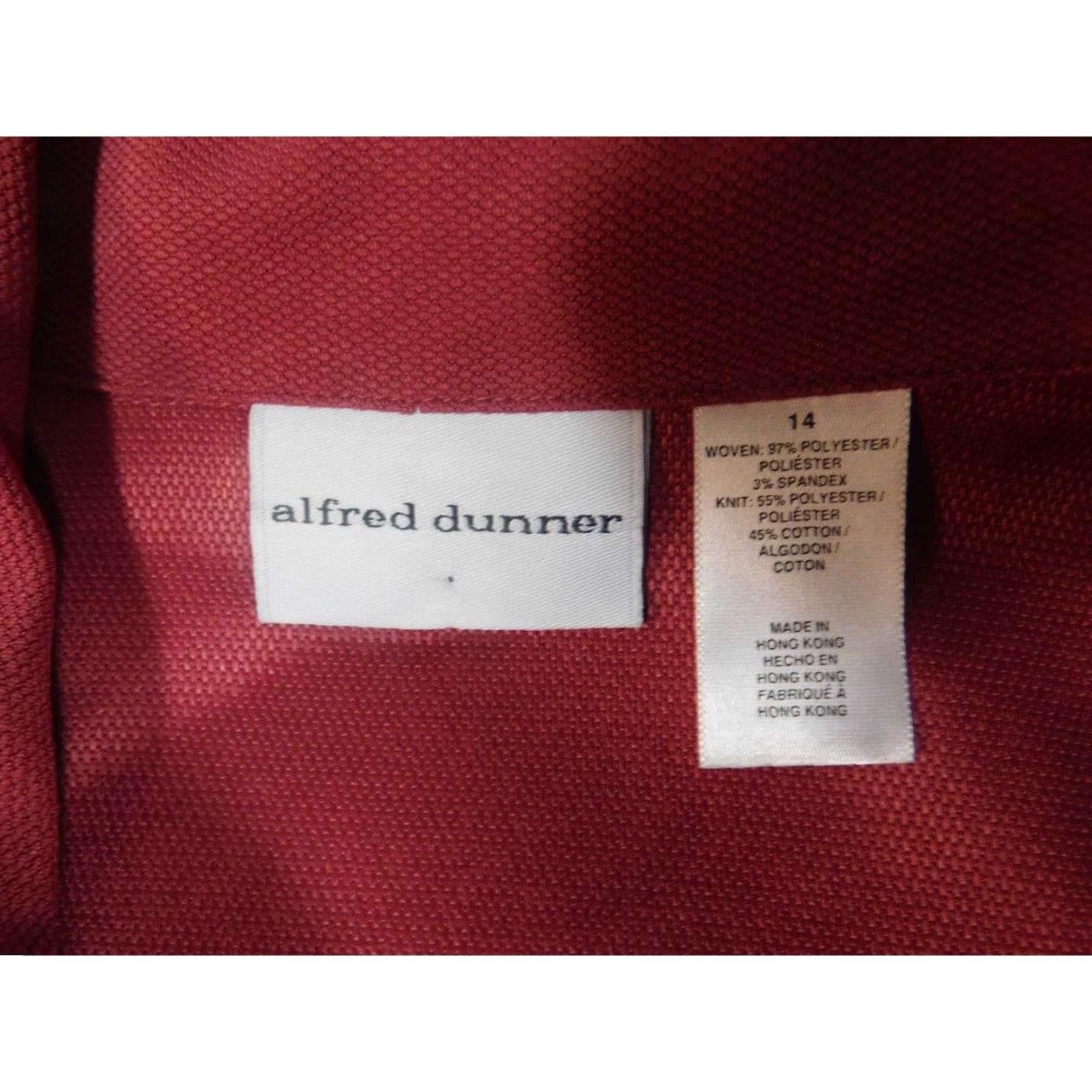 Vintage Alfred Dunner Jacket Womens Medium Pink Floral Full Zip Stretch Knit Embroidered 14 Regular Fallout Peanuts Model N/A No - Size XL / US 12-14 / IT 48-50 - 5 Thumbnail