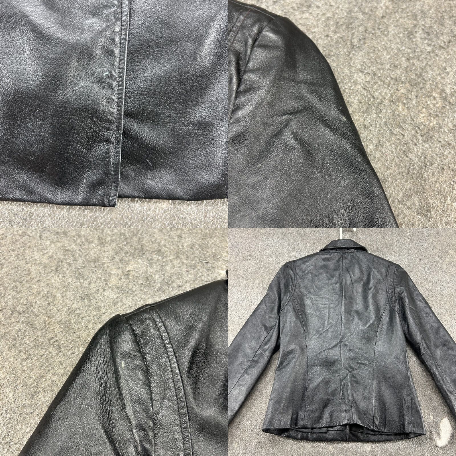 Vintage VINTAGE Colebrook Jacket Womens S Black Leather Bomber Zipper Motorcycle Biker Full Zip Winter Spring Fall Size S / US 4 / IT 40 - 8 Thumbnail