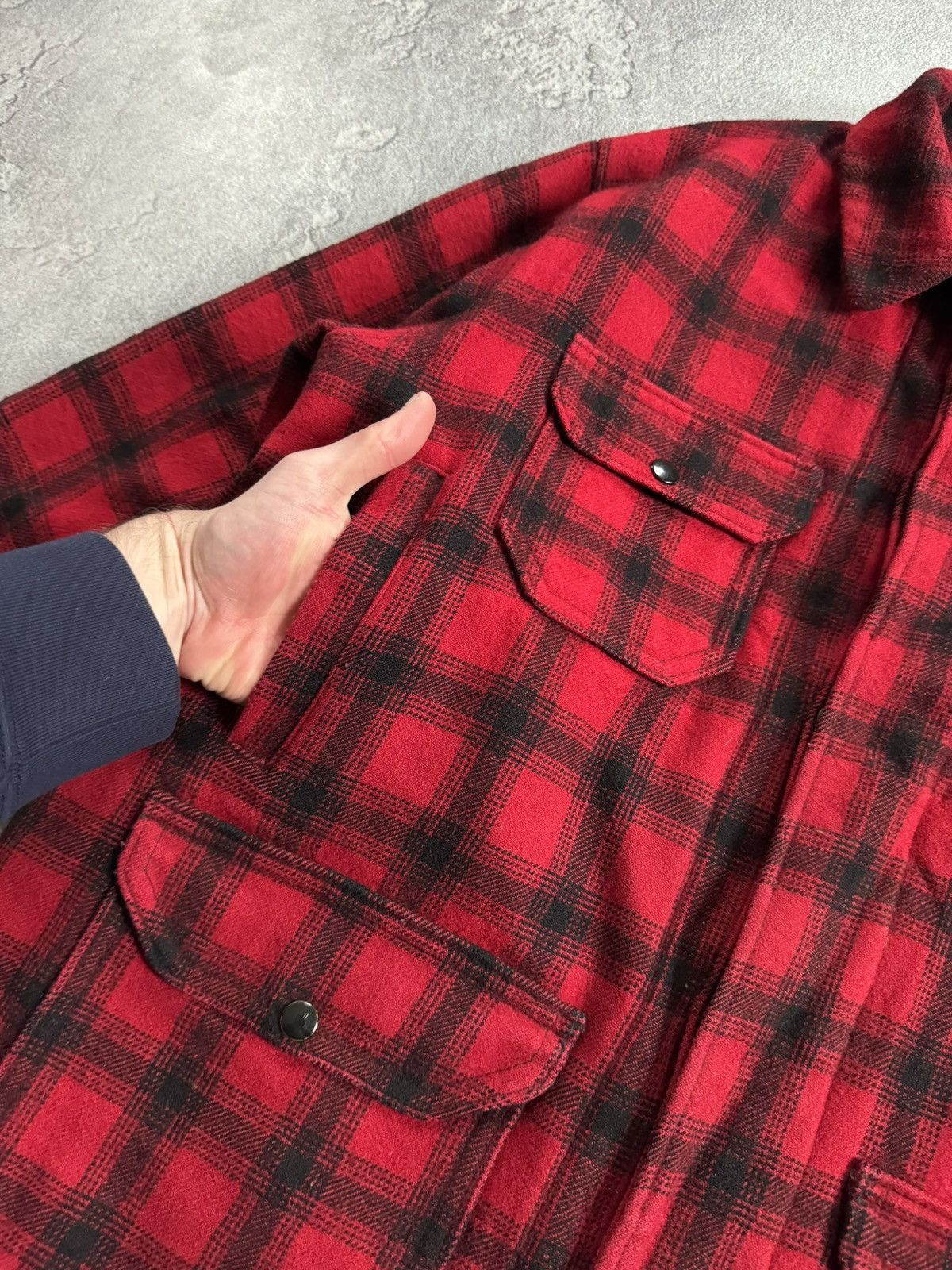 Woolrich Woolen Mills Woolrich 44size Plaid Buffalo Flannel Jacket Coat 80s 90s Size US XL / EU 56 / 4 - 9 Thumbnail