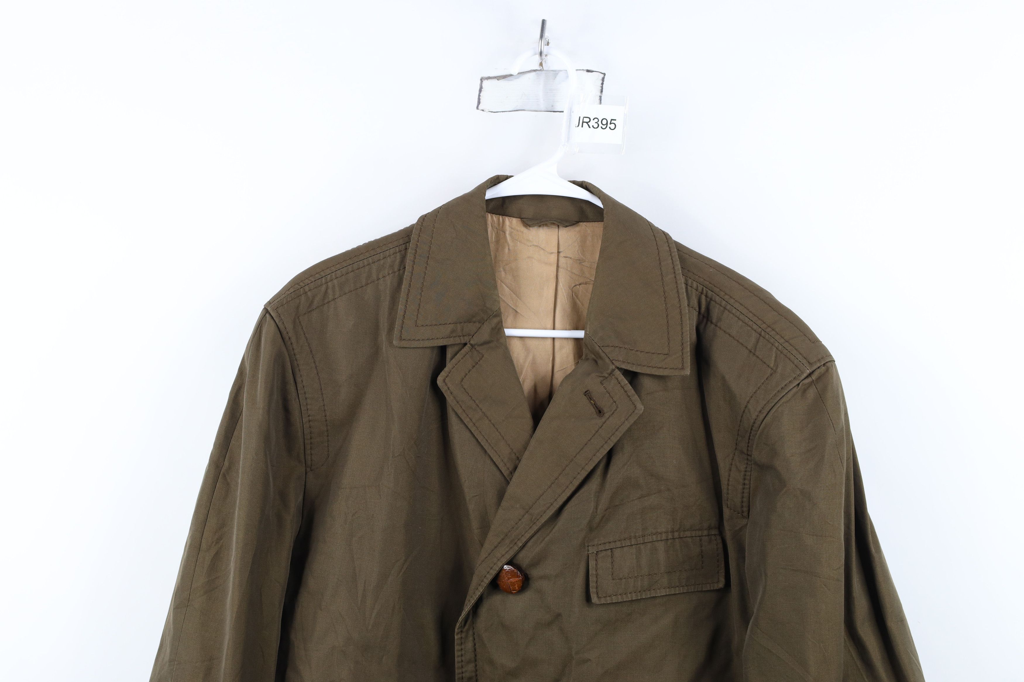 Vintage Vintage 60s 70s Streetwear Cotton Rain Coat Jacket Brown Size US XXL / EU 58 / 5 - 2 Thumbnail