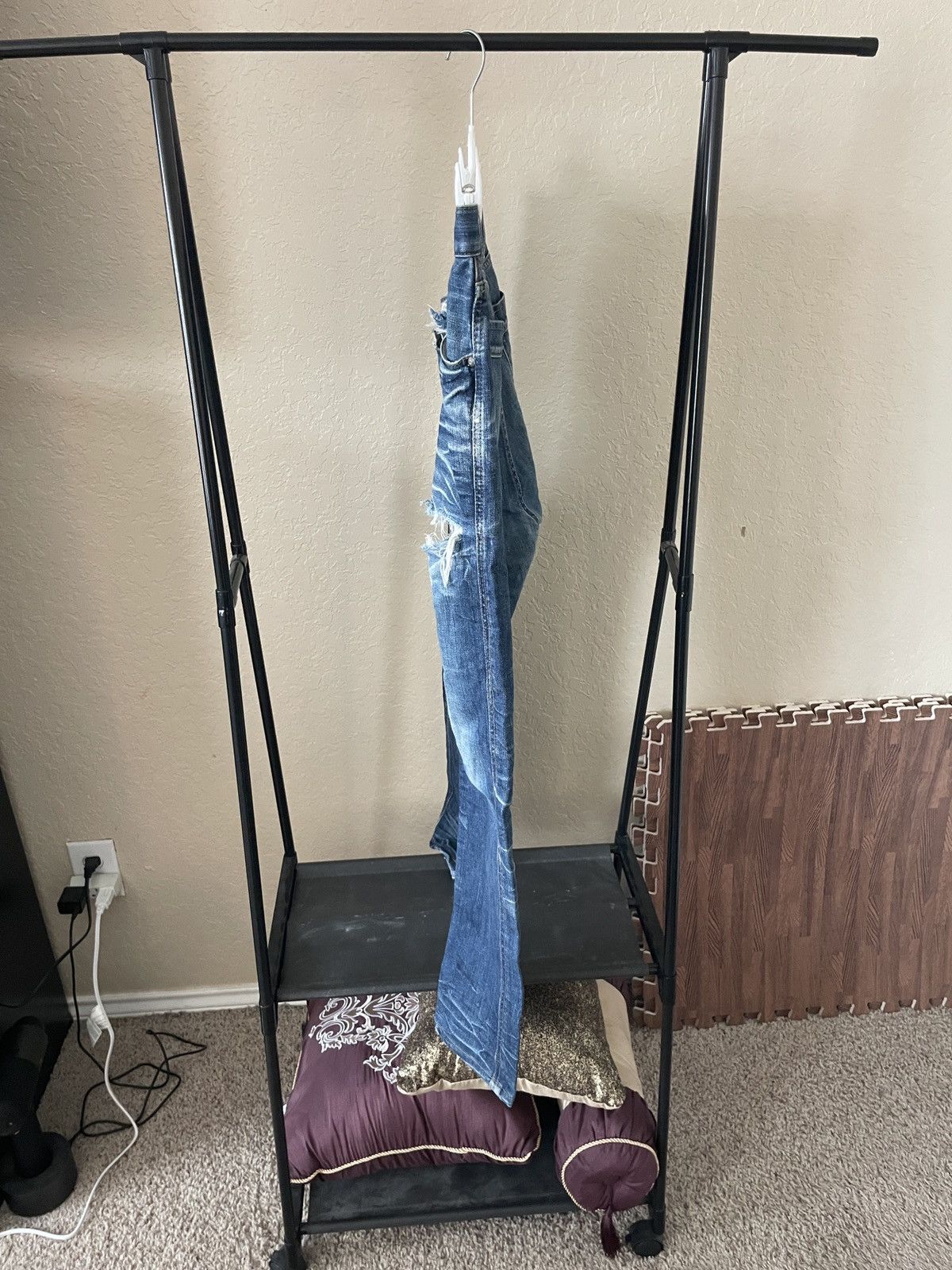Robert Geller Distressed torn Cropped Jeans Size US 34 / EU 50 - 7 Thumbnail