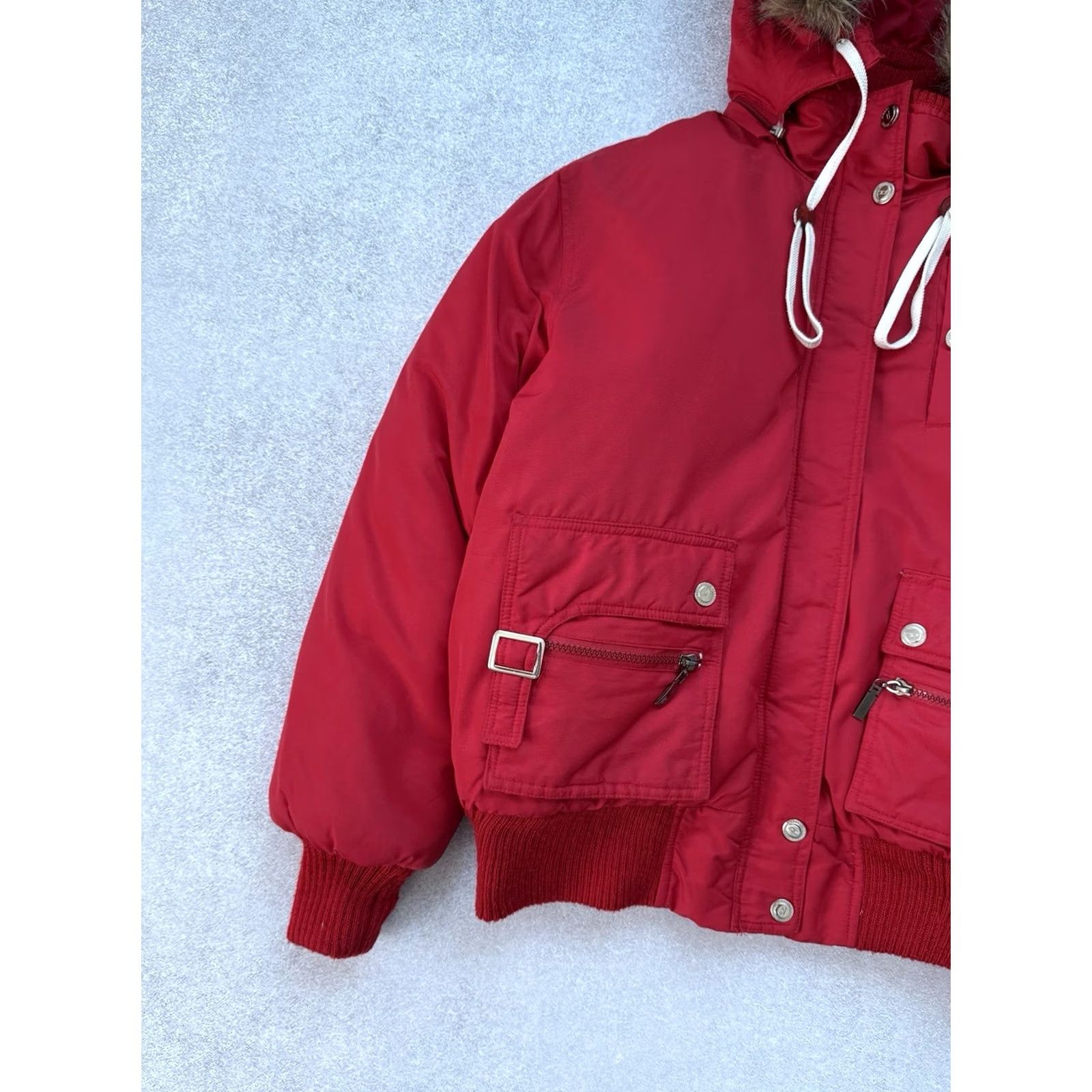 Diesel VINTAGE Diesel Bomber Jacket Unisex S Red Nano Nylon Faux Fur Y2K Japan Style 90s City Diesel Japan Style Size US S / EU 44-46 / 1 - 3 Thumbnail