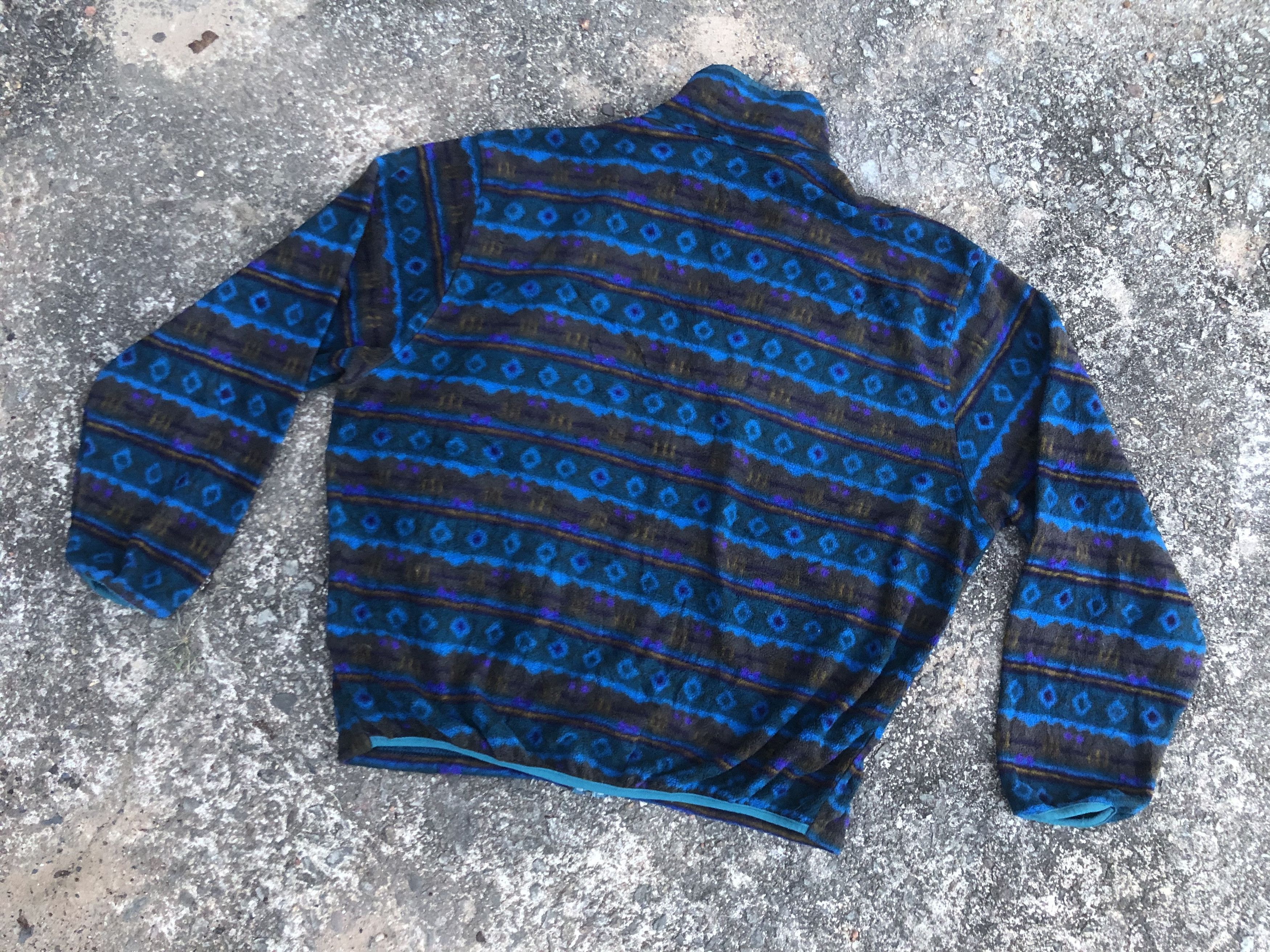 L.L. Bean 🔥Vintage 90s LL BEAN Aztec Tribal Fleece Sweatshirt Jacket Size US L / EU 52-54 / 3 - 2 Thumbnail