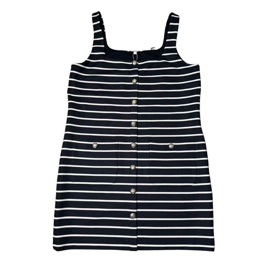 Veronica Beard NWT New $398 Veronica Beard Tibbie Stripe Knit Mini Dress S Size L / US 10 / IT 46 - 3 Thumbnail