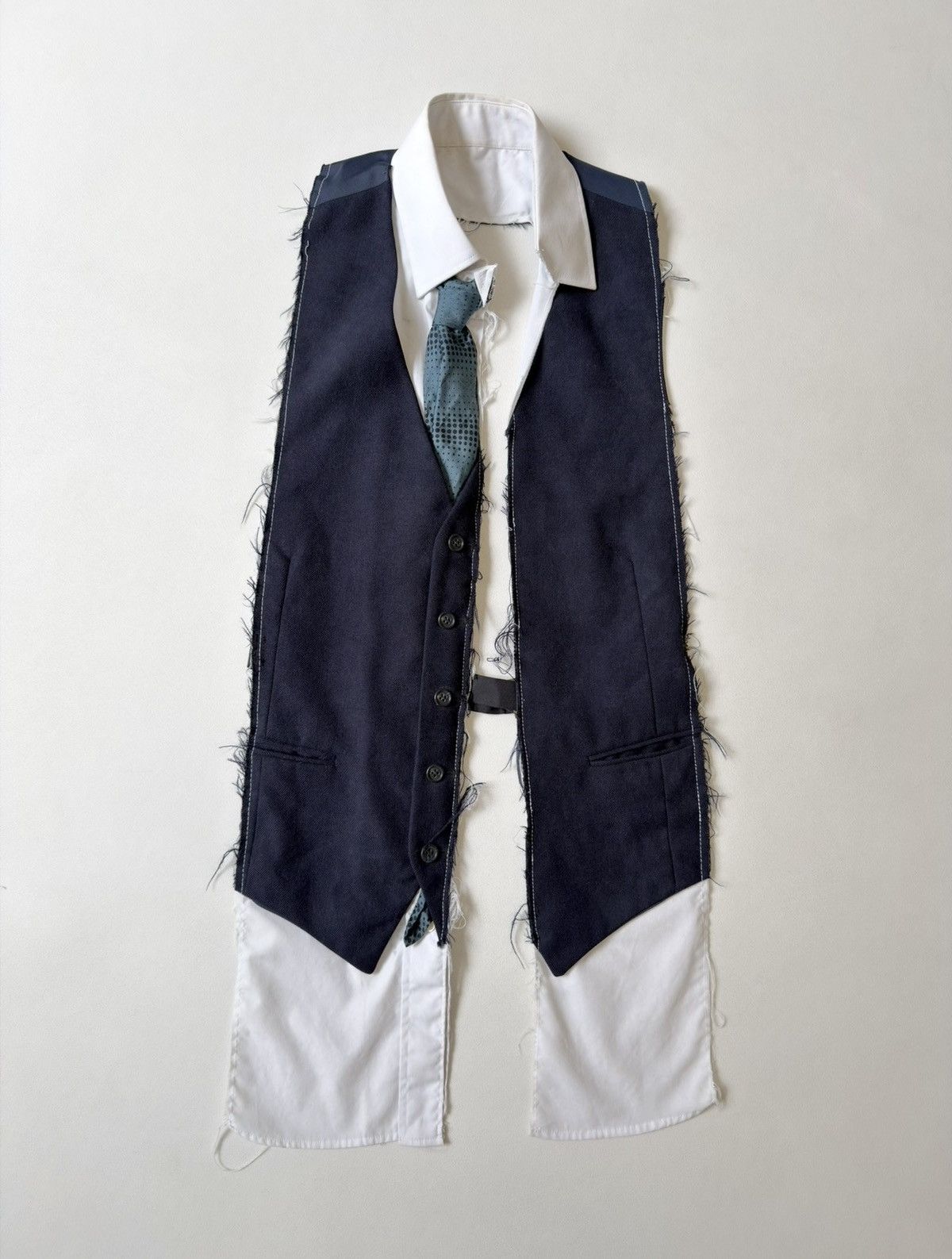 Maison Margiela ⓪ Artisanal Reworked Shirt+Tie+Vest | Grailed